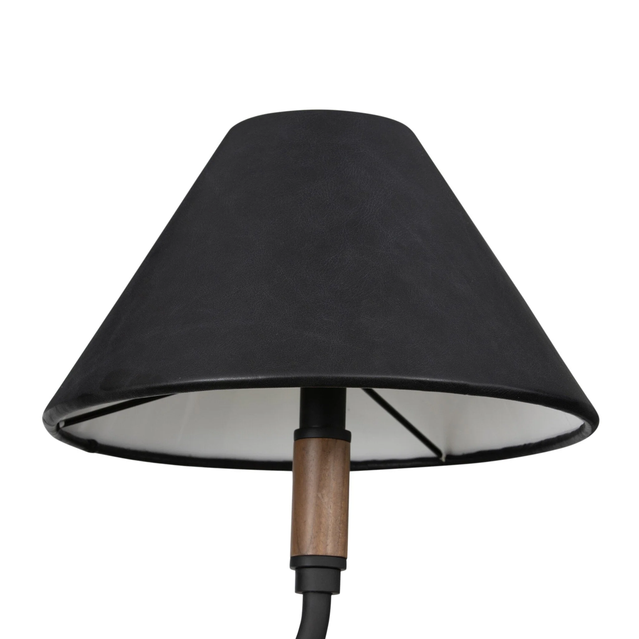 Cullen Linear Double Pendant - Black Leather - Image 2
