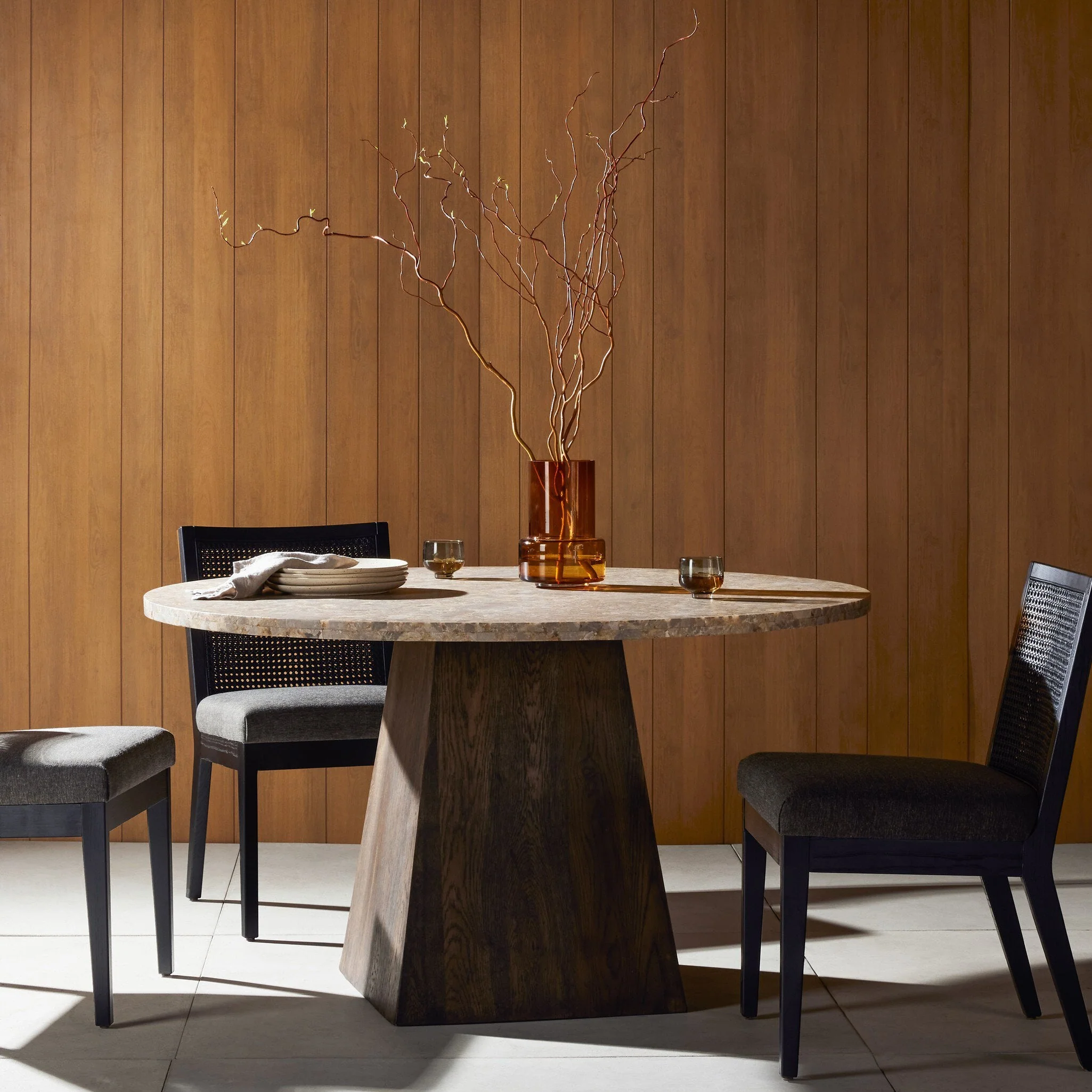 Brisa Round Dining Table 55" - Dune Onyx - Image 3