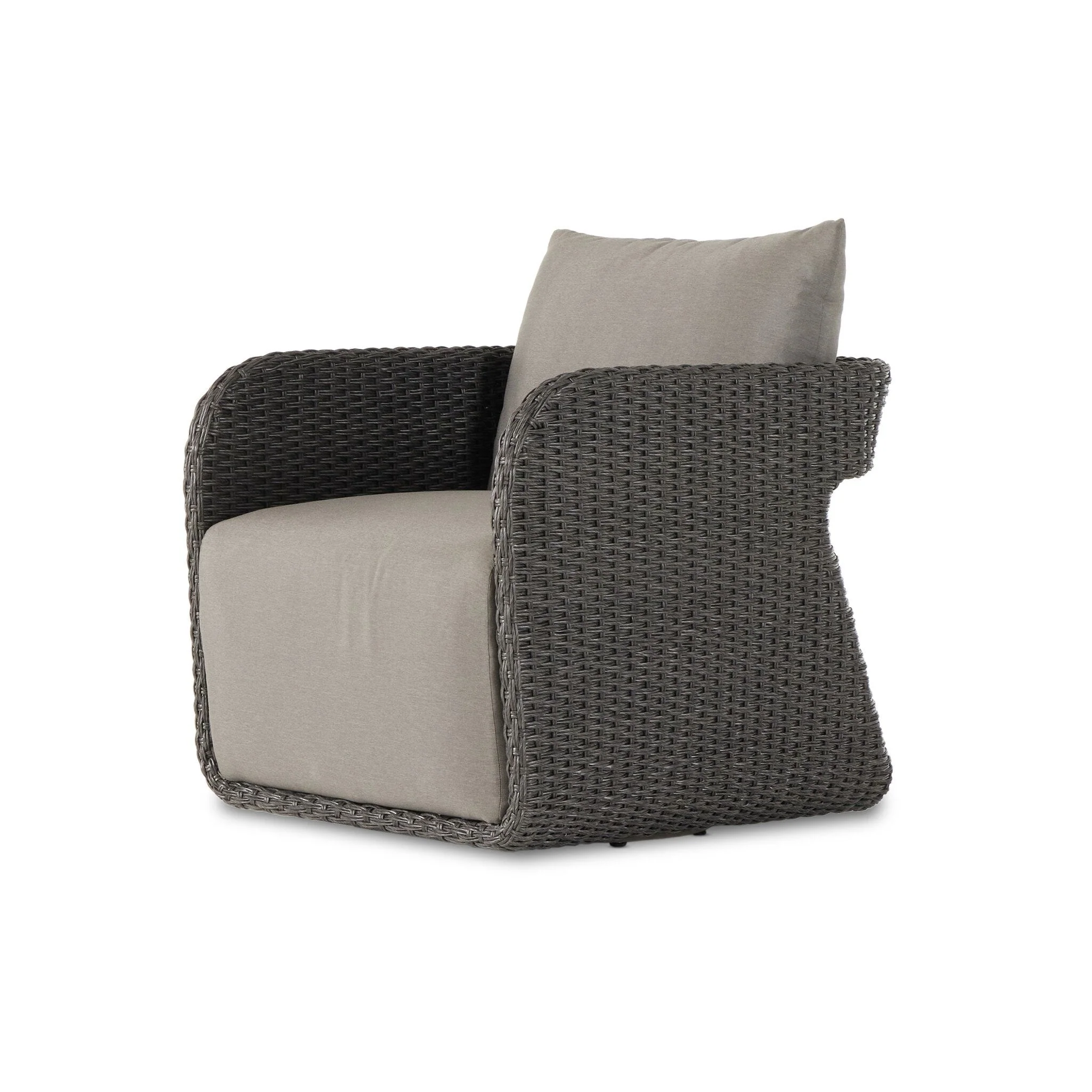 Geneva Outdoor Swivel Chair - Venao Charcoal - Image 2