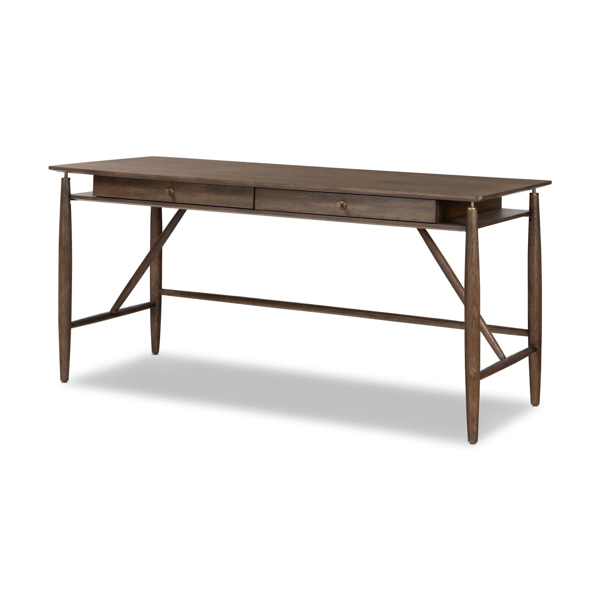 Markia Desk - Aged Oak Veneer - Image 2