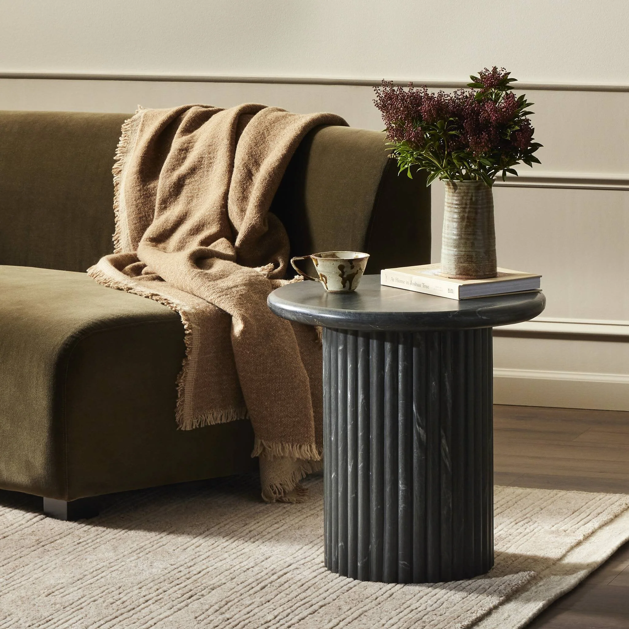Oranda End Table - Black Marble - Image 2