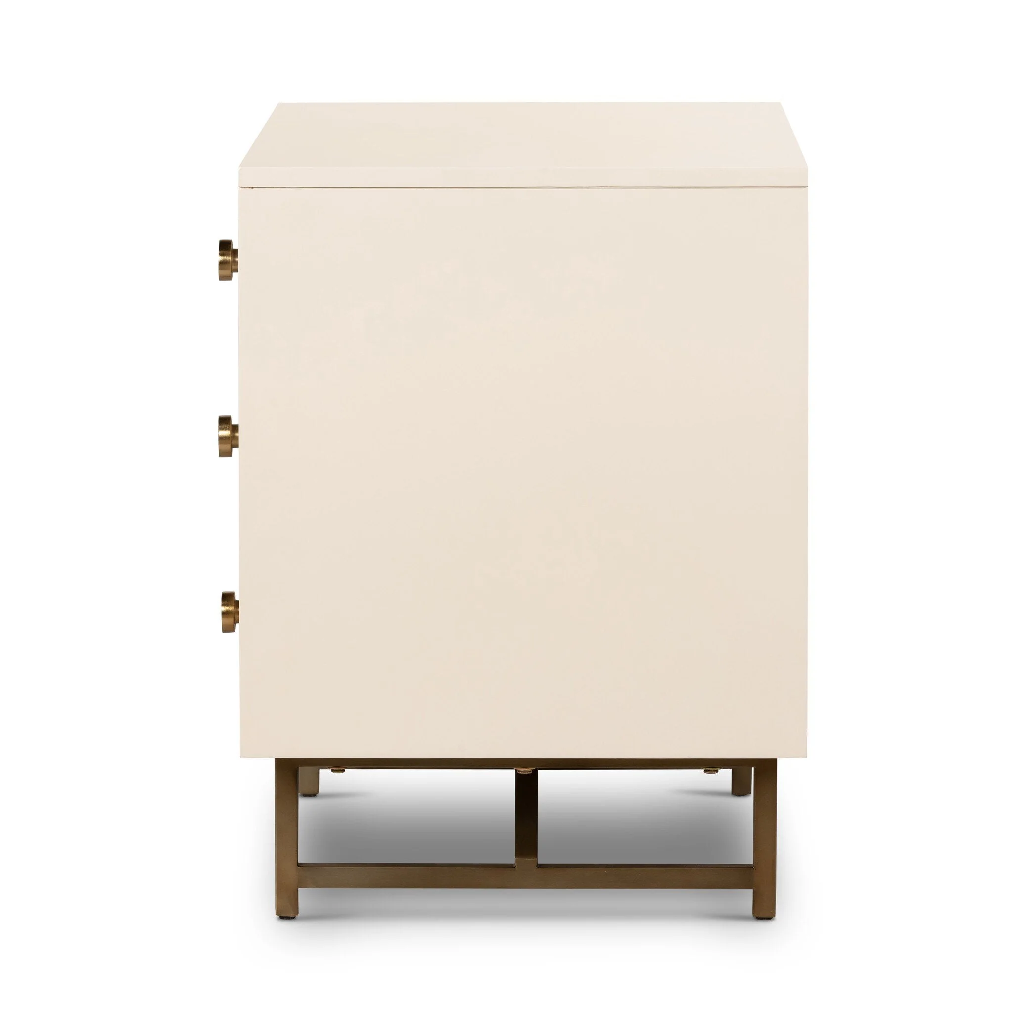 Van Rectangular Nightstand - Matte Alabaster - Image 3