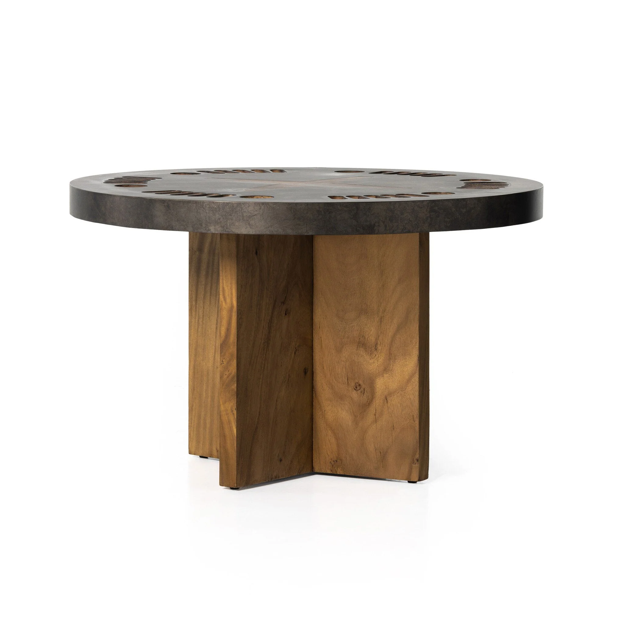 Poker Table - Aged Metal - Image 1