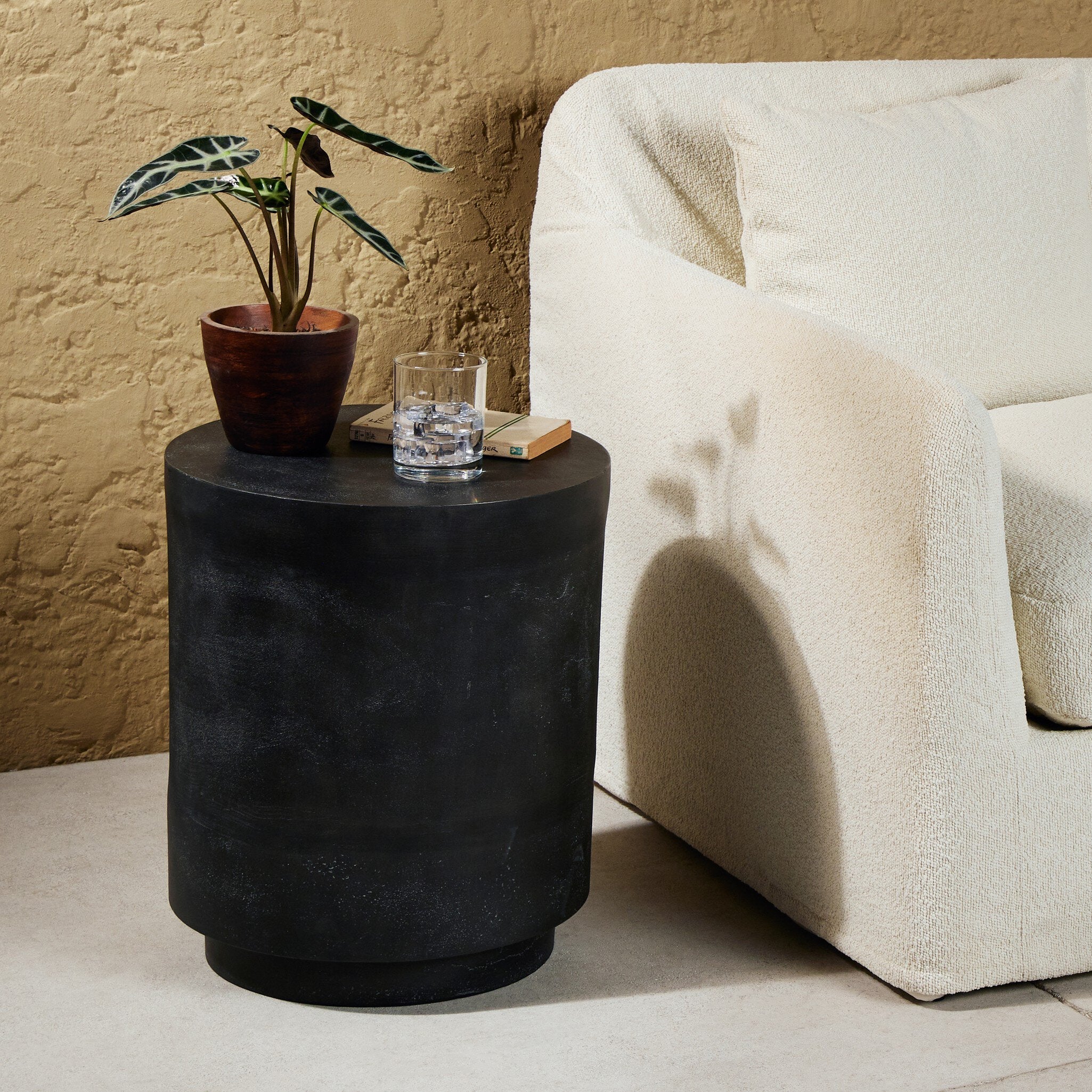 Javi Outdoor End Table - Aged Grey - Image 2