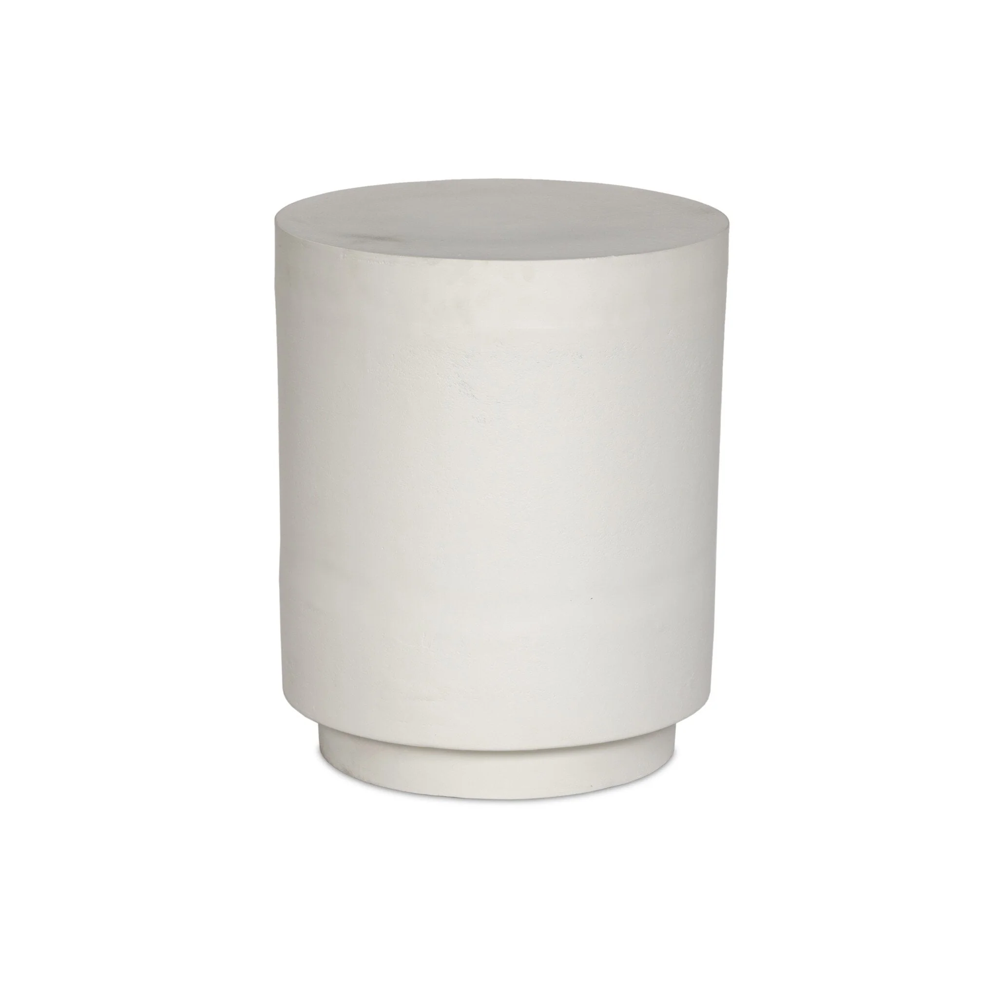 Javi Outdoor End Table - Matte White Cast Aluminum - Image 1