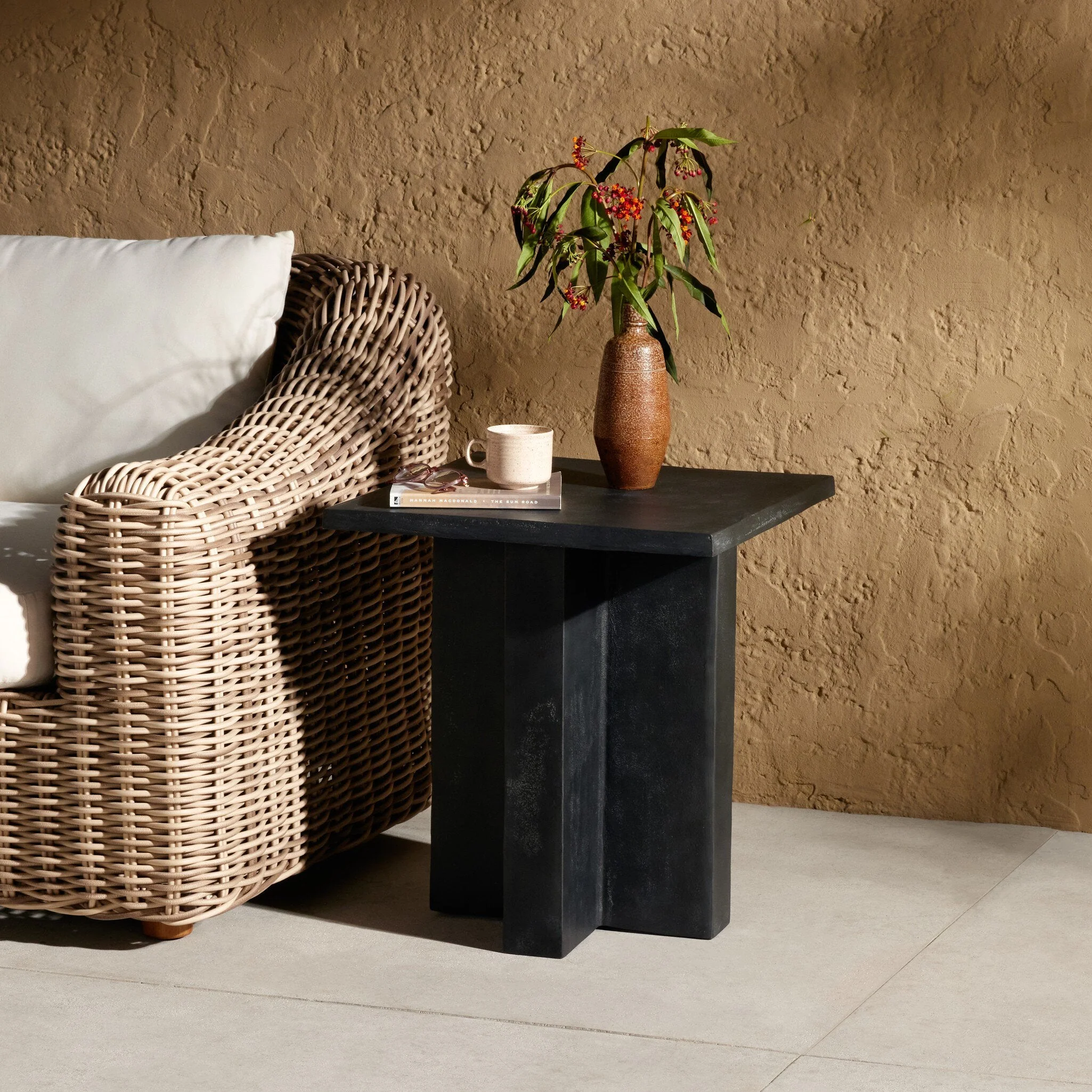 Terrell Outdoor End Table - Aged Grey - Image 3