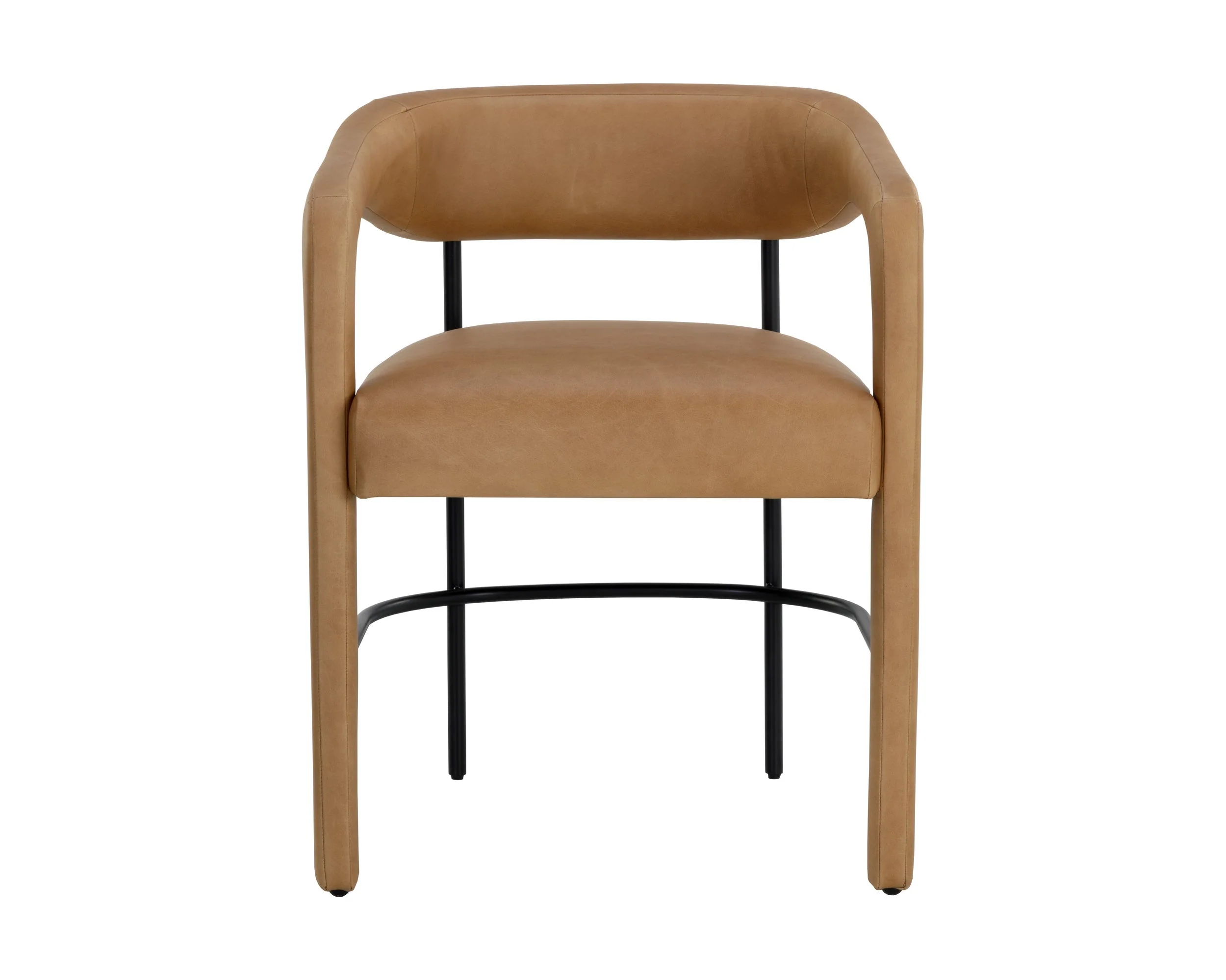 Mavia Dining Armchair - Ludlow Sesame Leather - Image 2