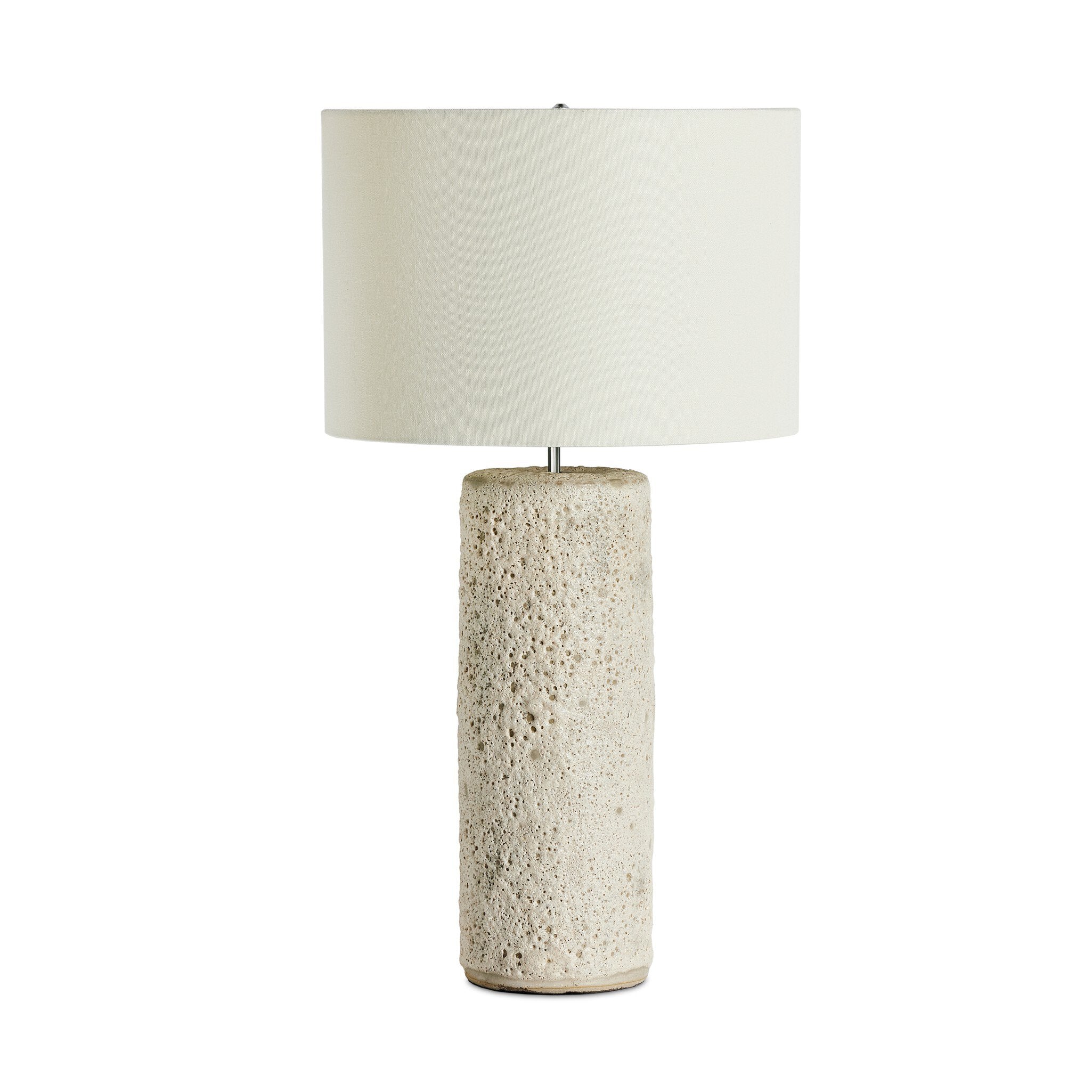 Ozer Table Lamp - Reactive White Glaze - Image 1