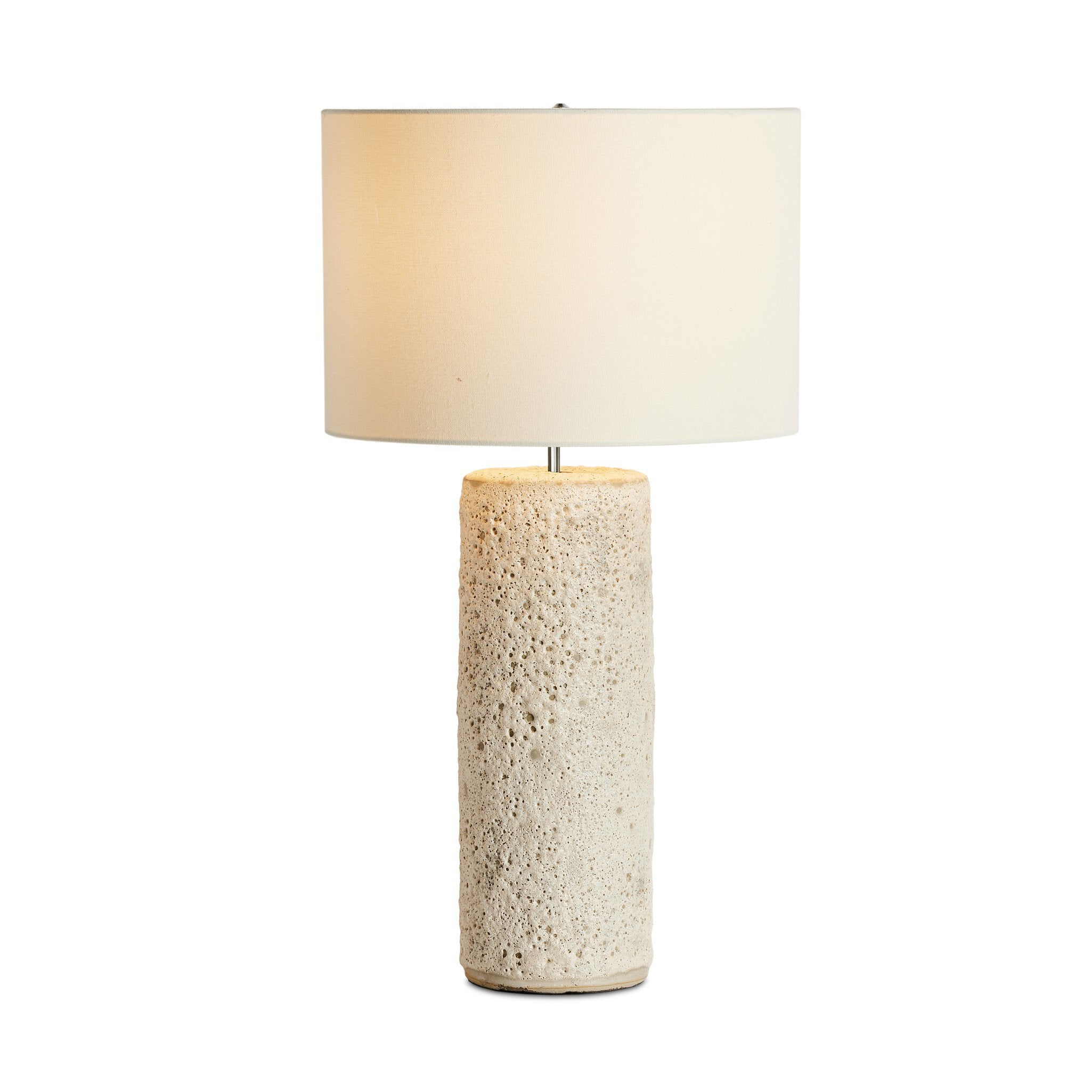 Ozer Table Lamp - Reactive White Glaze - Image 2