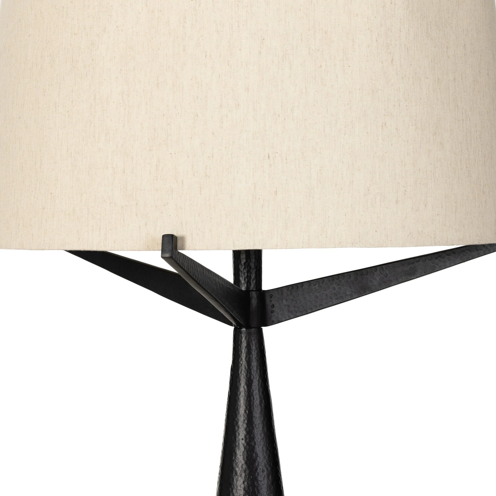 Ziggy Floor Lamp - Hammered Black Aluminum - Image 3