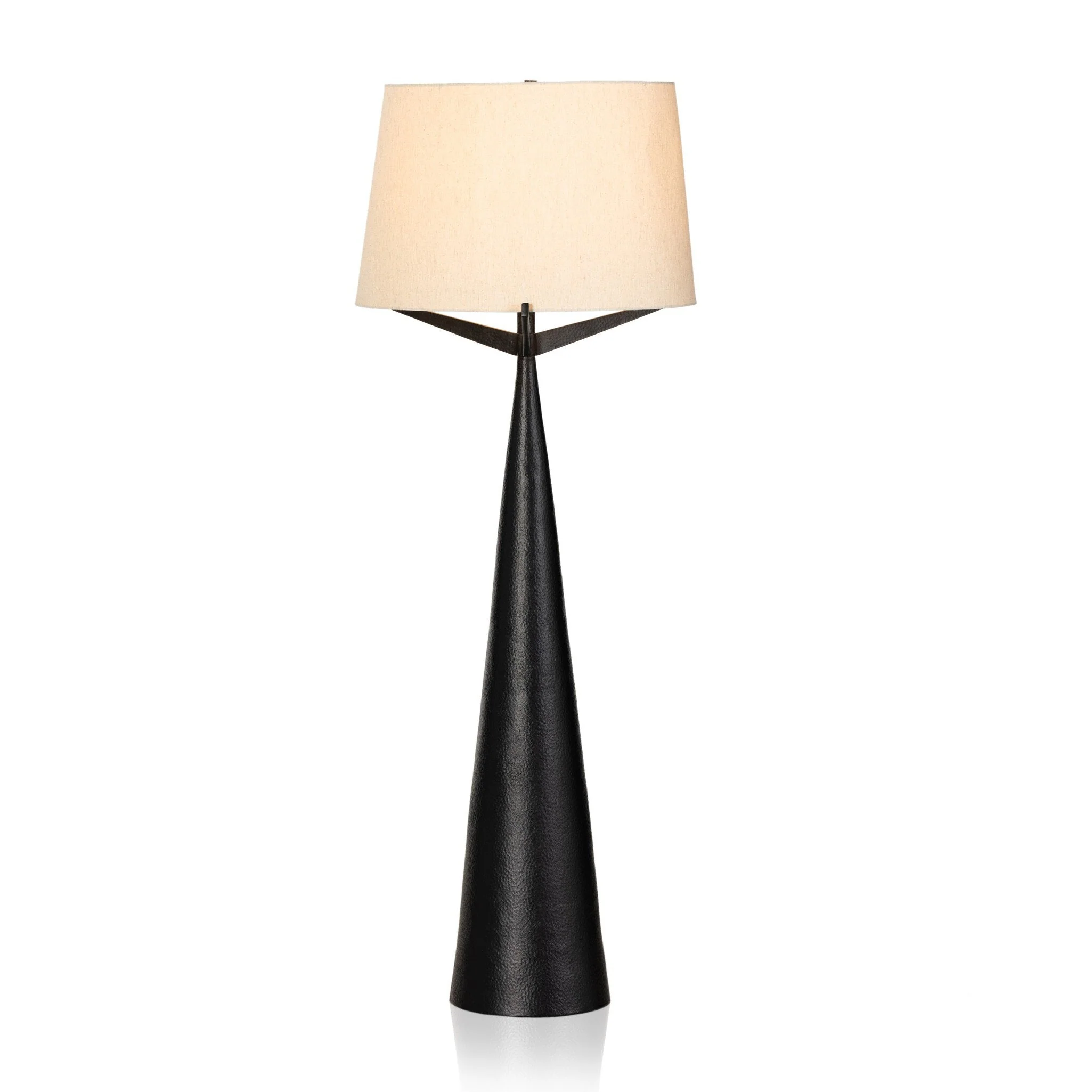 Ziggy Floor Lamp - Hammered Black Aluminum - Image 2