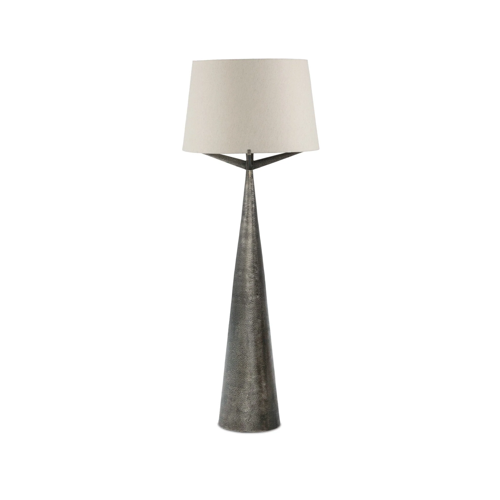 Ziggy Floor Lamp - Hammered Smoked Nickel - Image 1