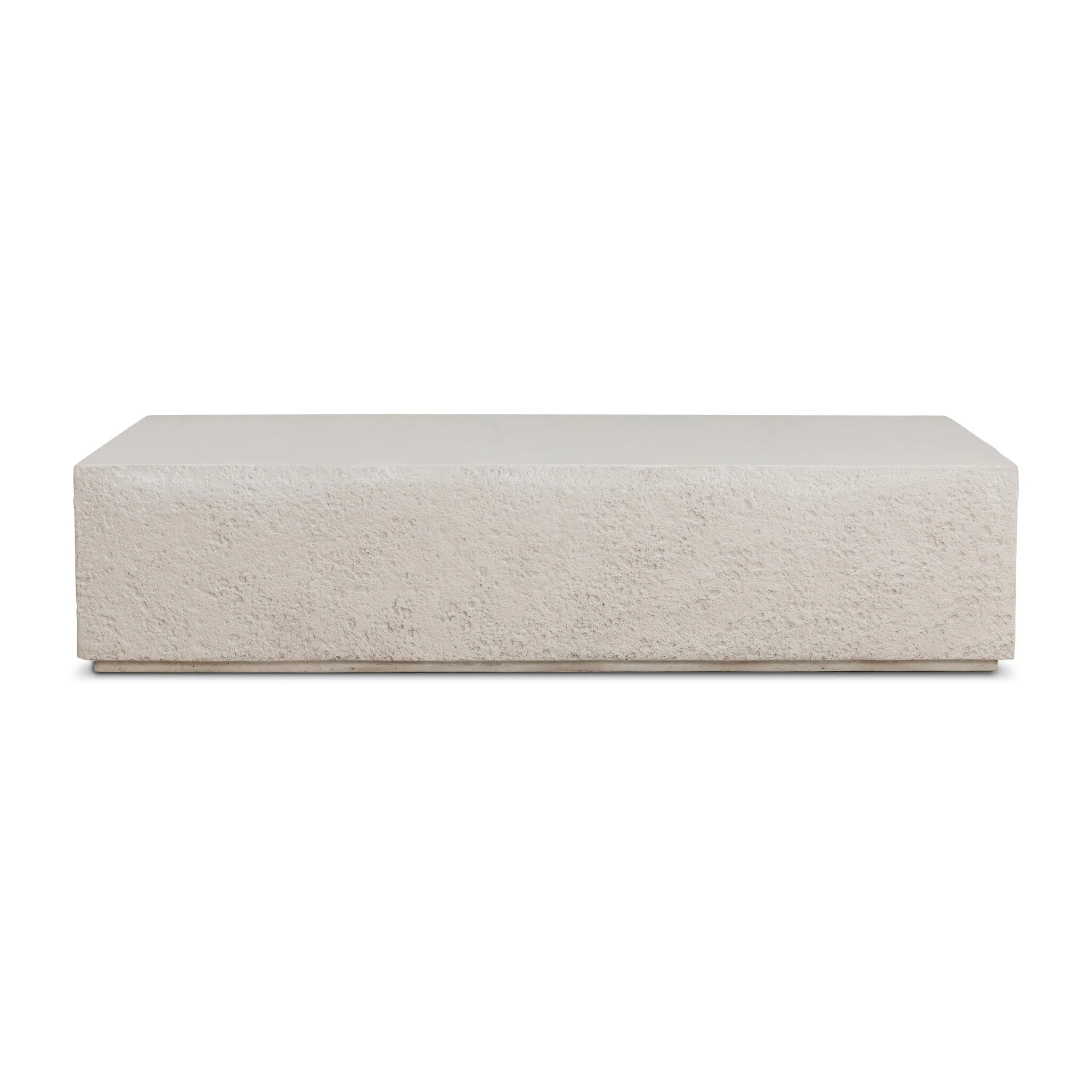 Otero Rectangular Outdoor Coffee Table - Matte Stone - Image 1