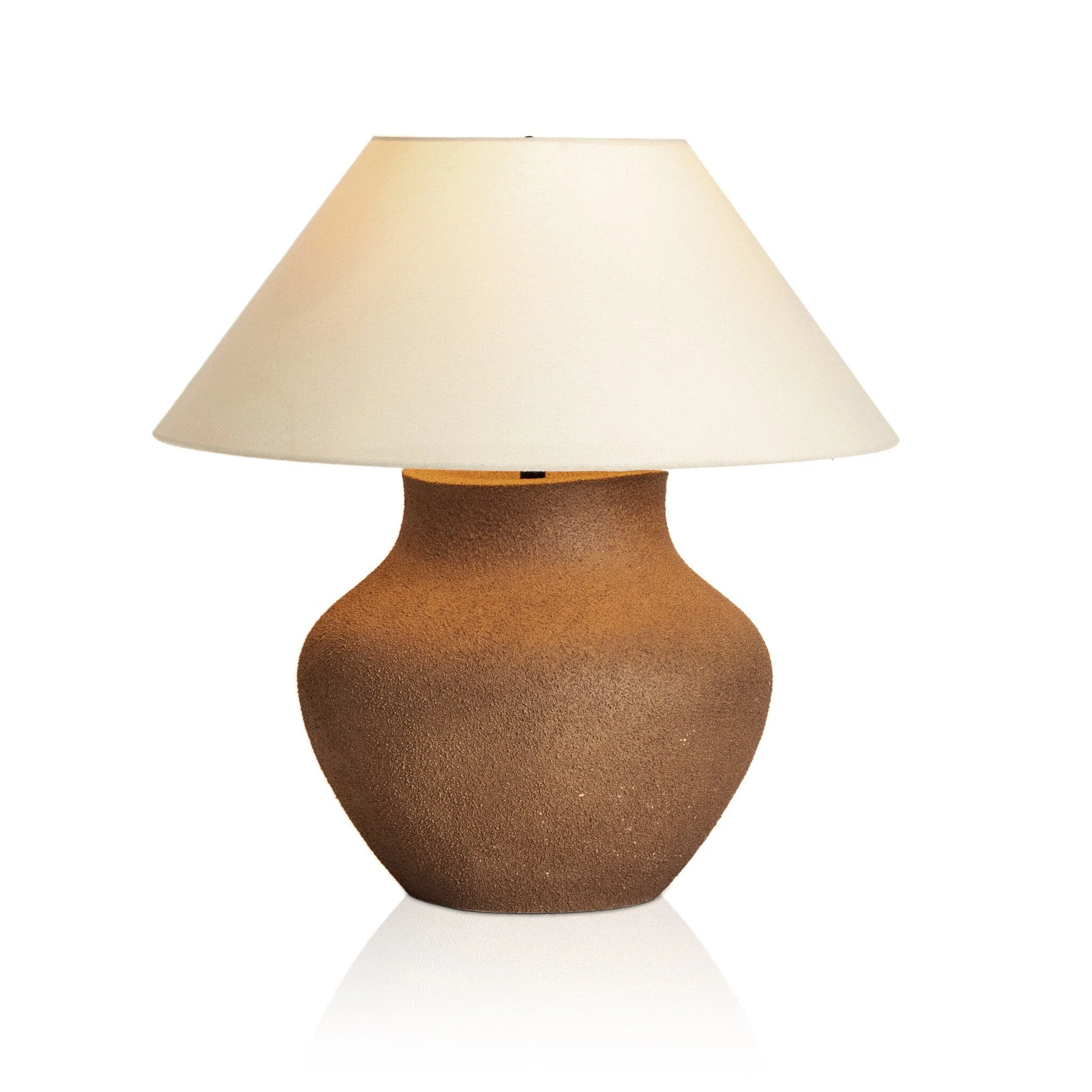Parma Table Lamp - Textured Dark Sand Porcelain | Smooth Shade - Image 2