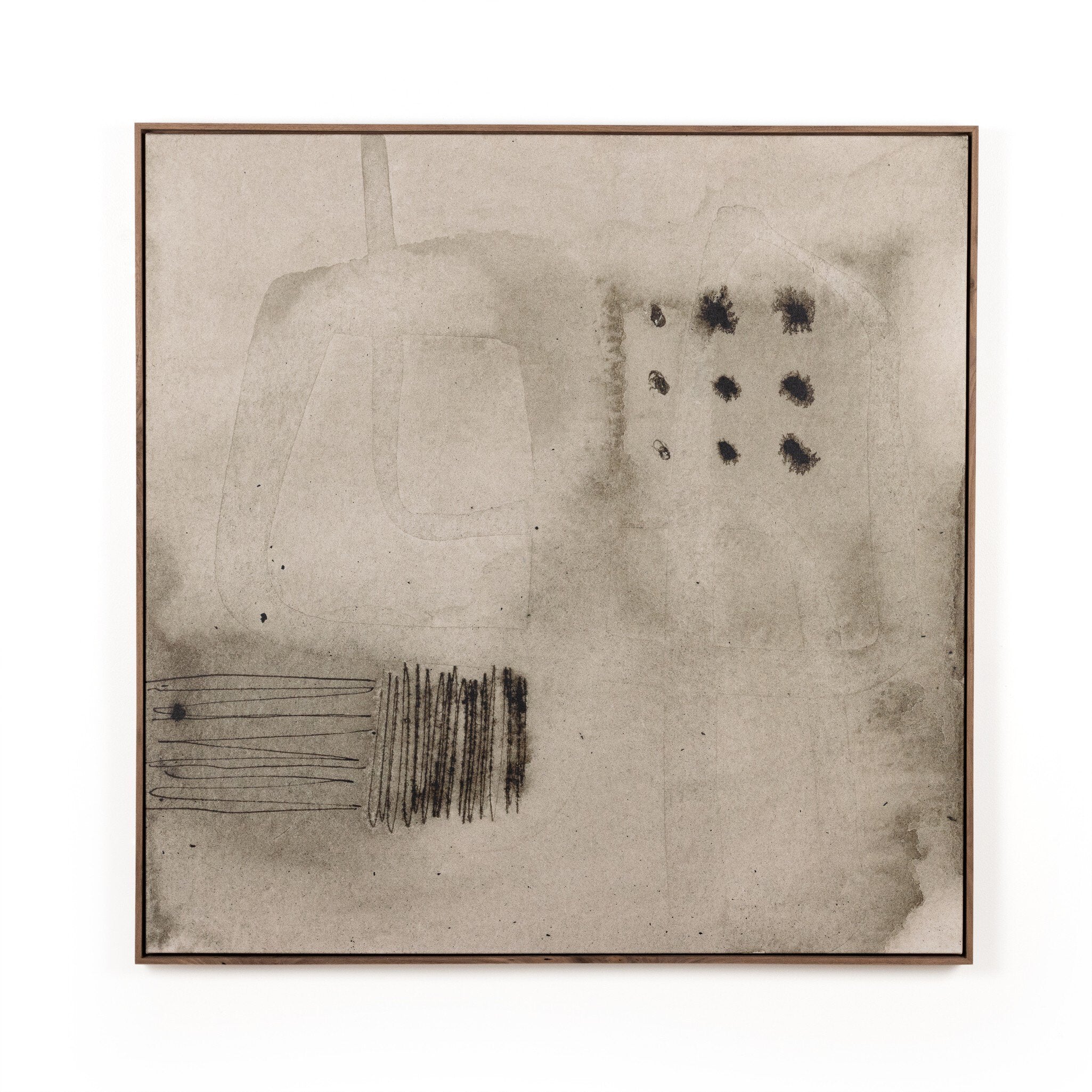 Study VI by Jess Engle - Rustic Walnut Floater - Image 1