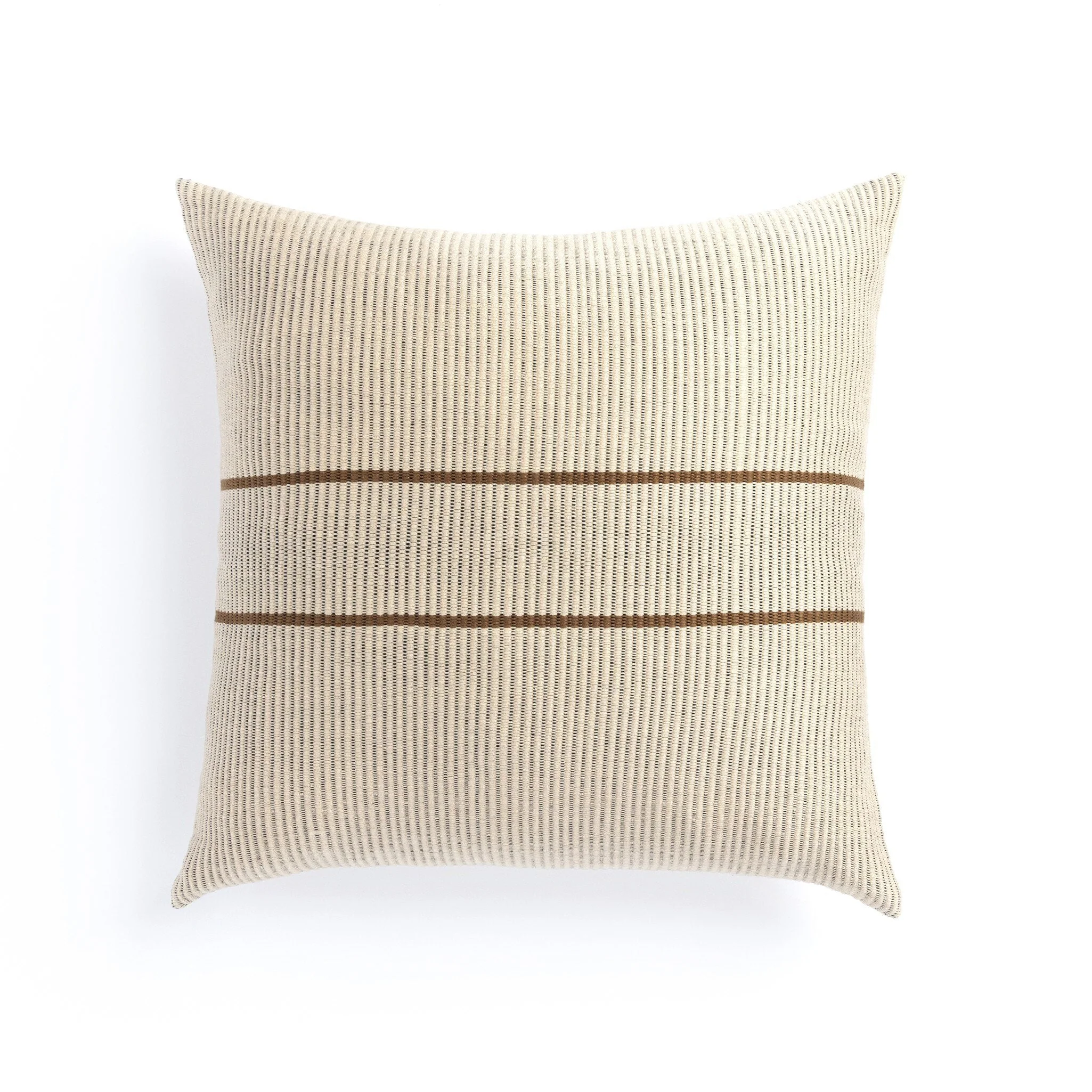 Handwoven Merido Pillow – Beige – Beige Cotton | 20″ x 20″