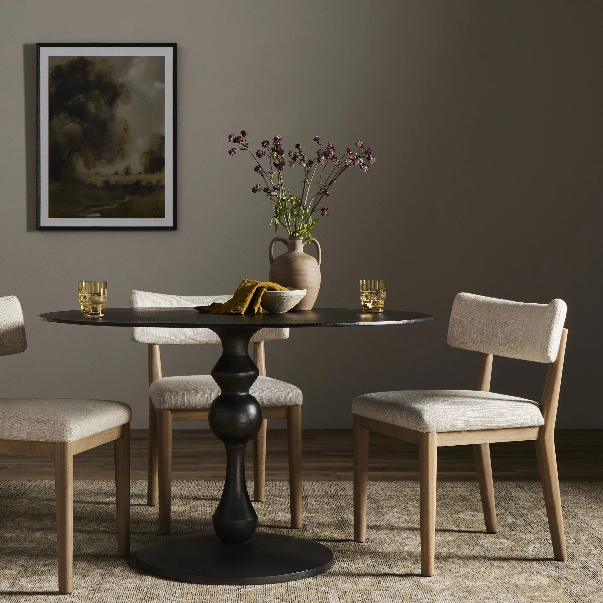 Daffin Round Bistro Table - Black Antique - Image 3