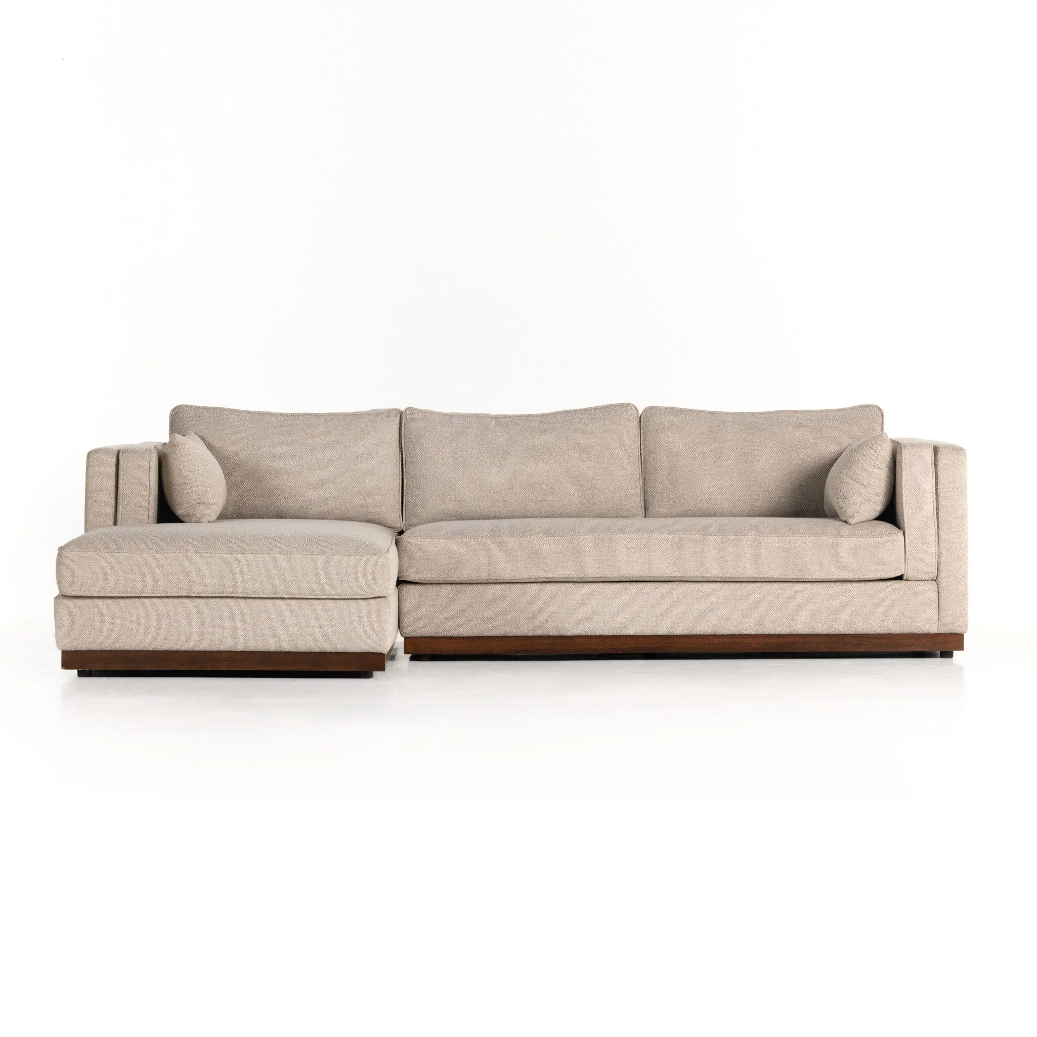 Lawrence 2-Piece Sectional W/ Chaise - Nova Taupe | LAF - Image 1