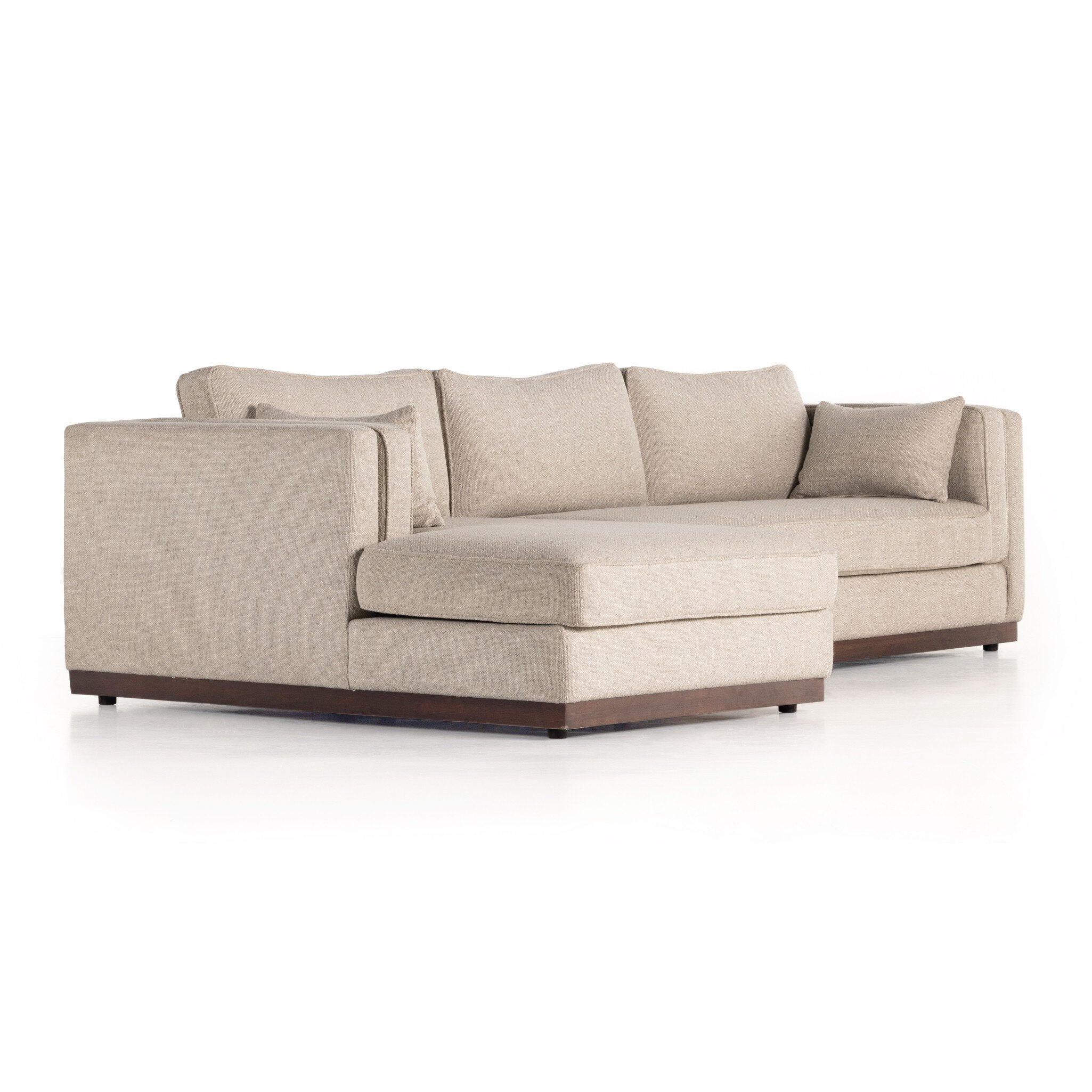Lawrence 2-Piece Sectional W/ Chaise - Nova Taupe | LAF - Image 2