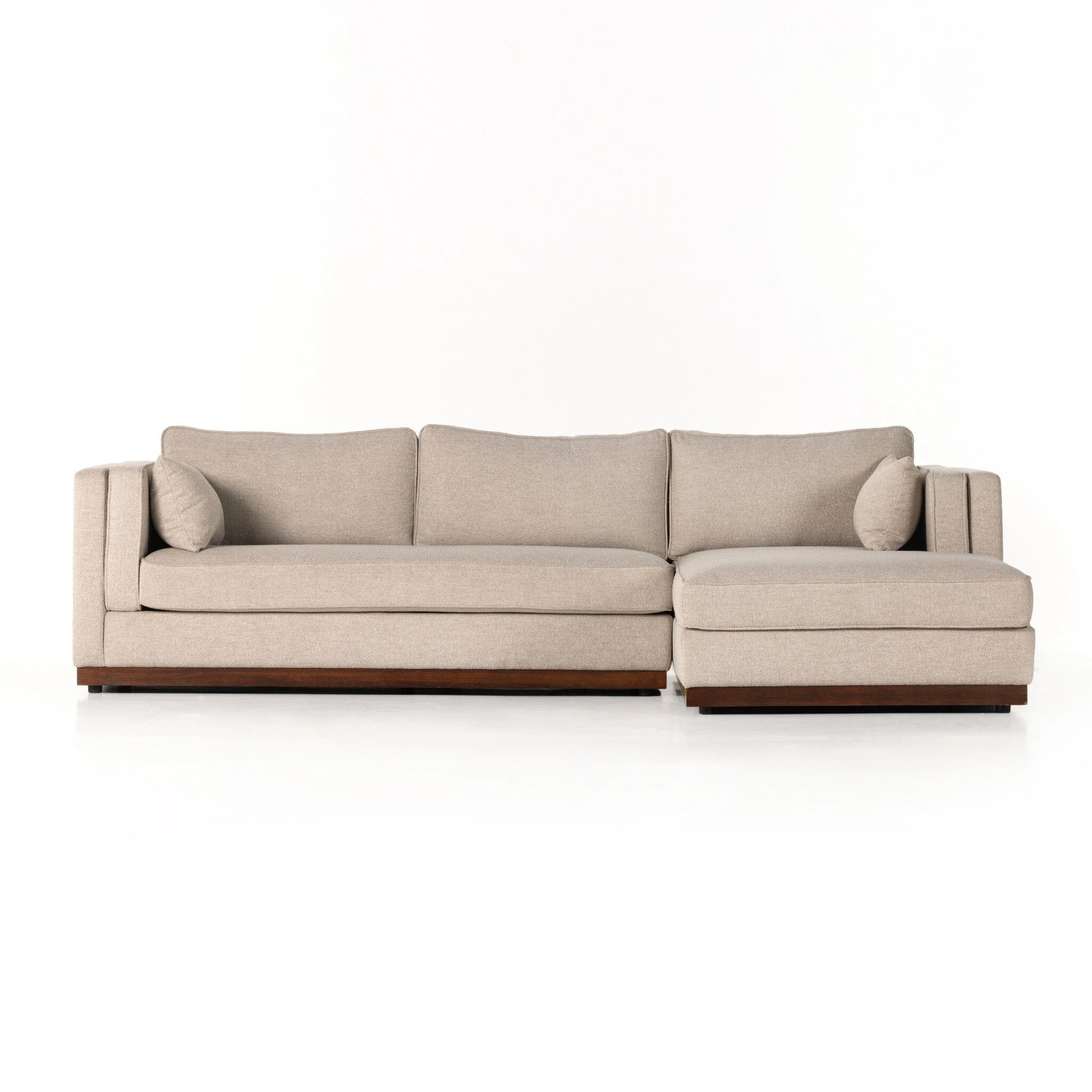 Lawrence 2-Piece Sectional W/ Chaise - Nova Taupe | RAF - Image 1