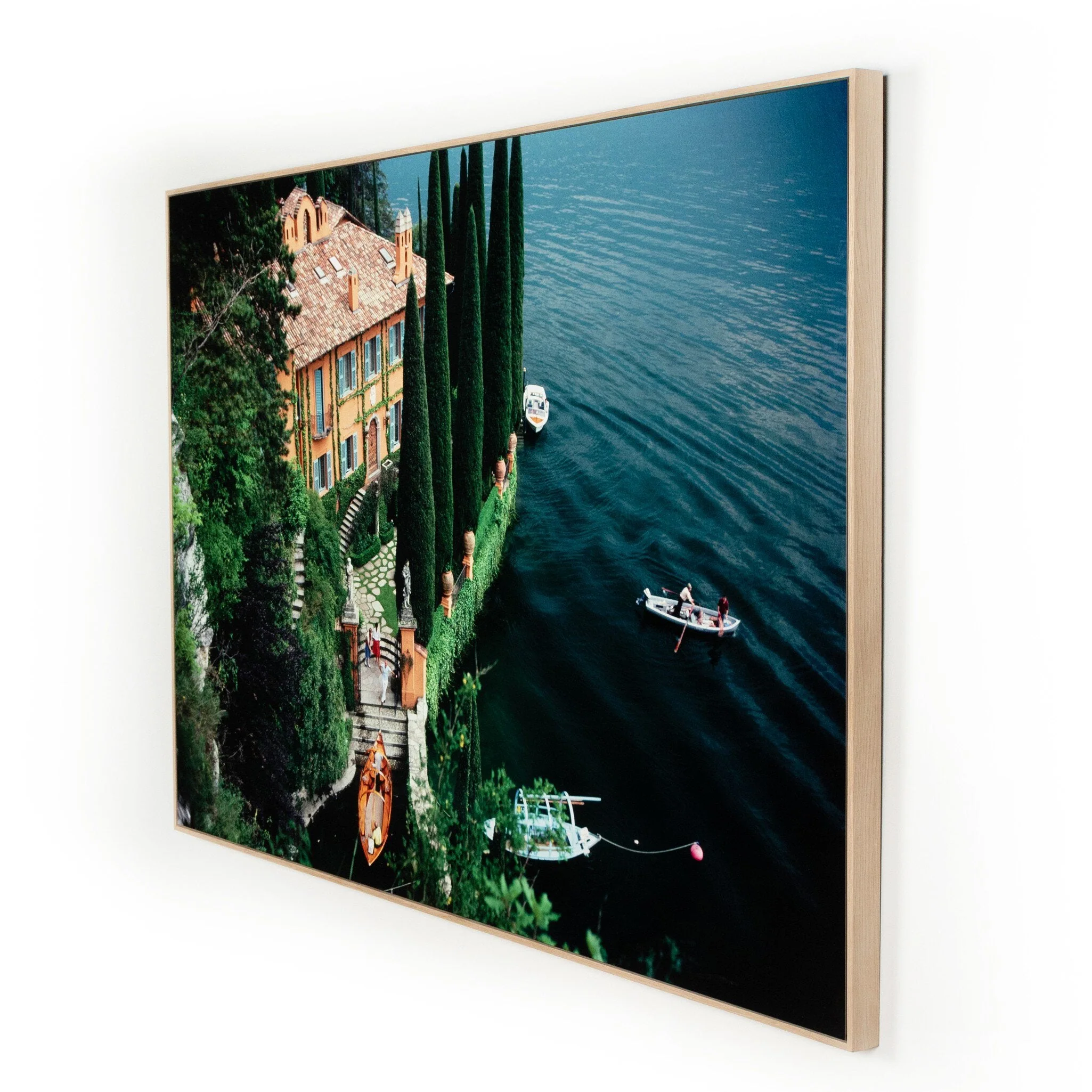 Giacomo Montegazza by Slim Aarons - Vertical Grain White Oak Floater - Image 2