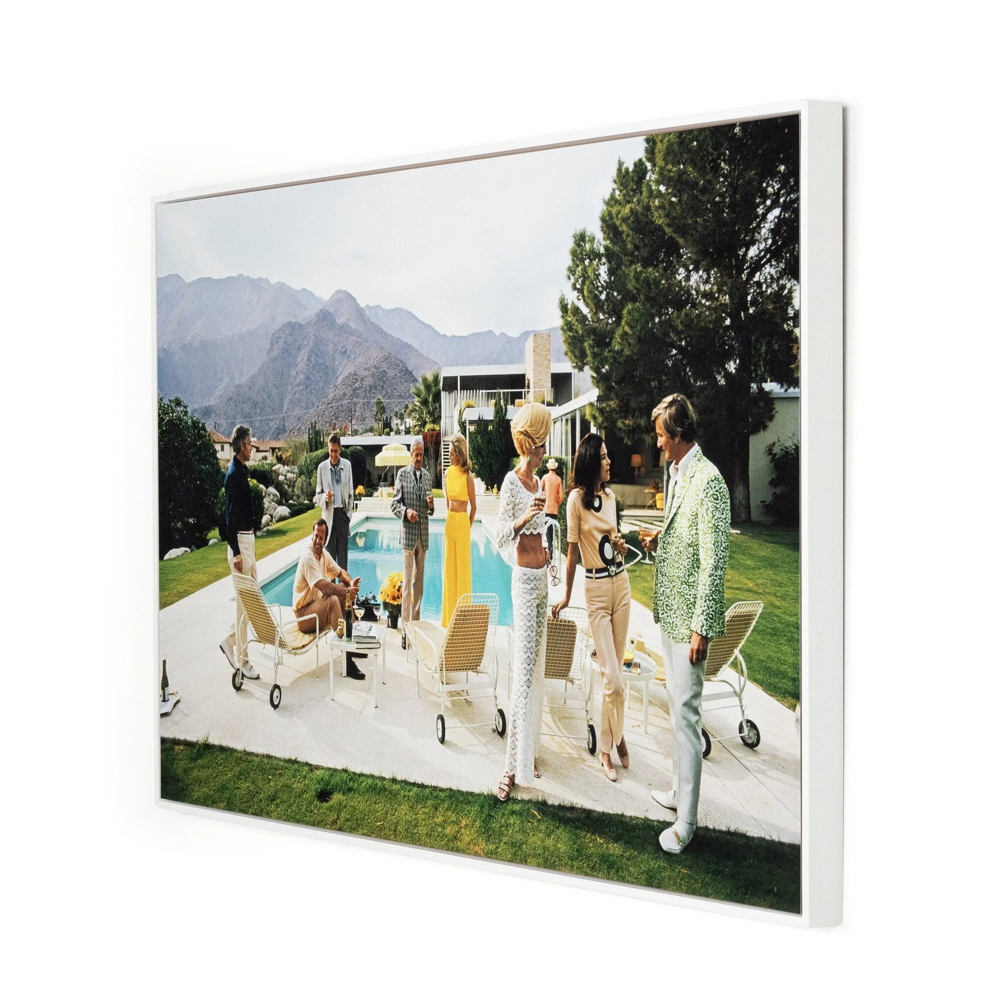 Palm Springs Party by Slim Aarons - White Maple Floater - Image 2