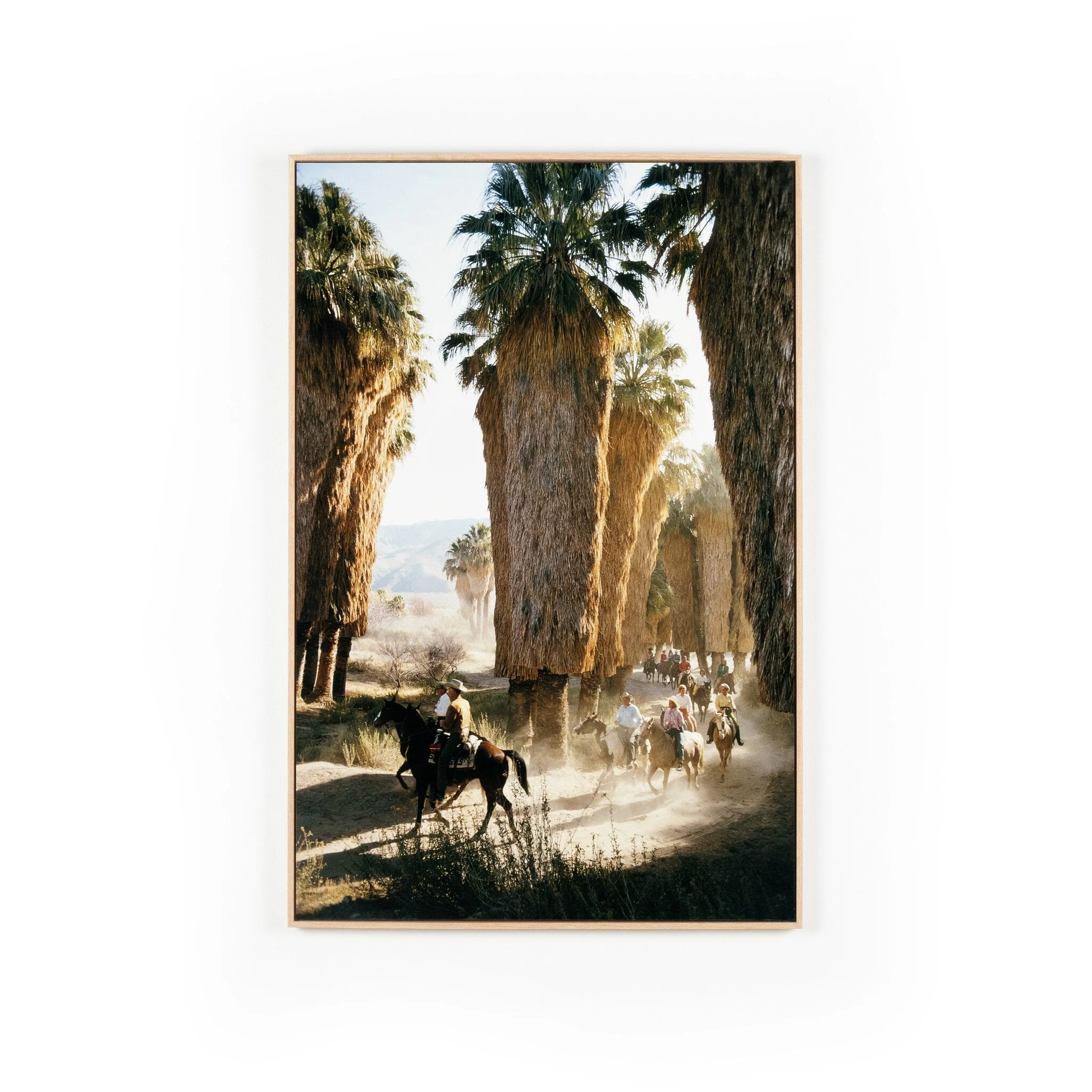 Palm Springs Riders by Slim Aarons - Vertical Grain White Oak Floater - Image 1