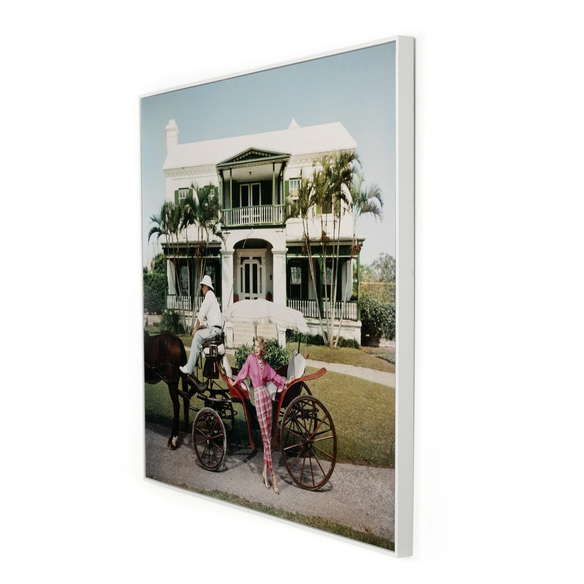 Bermudan Hostess by Slim Aarons - White Maple Floater - Image 2