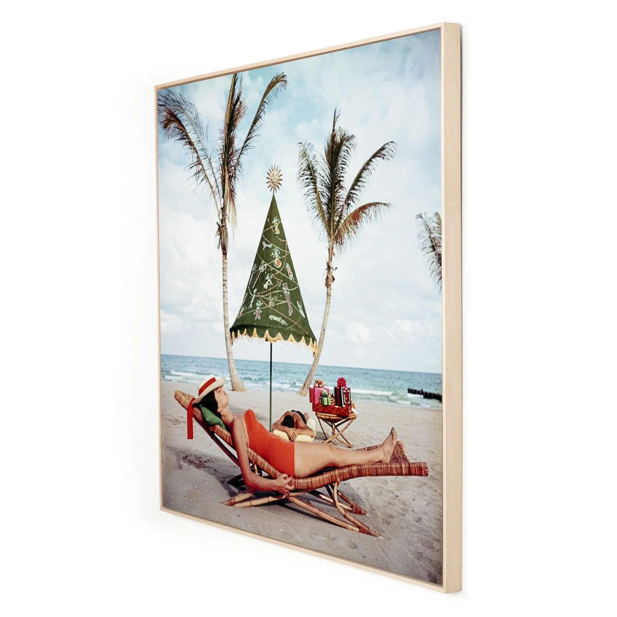 Palm Beach Idyll by Slim Aarons - Natural Maple Floater - Image 2