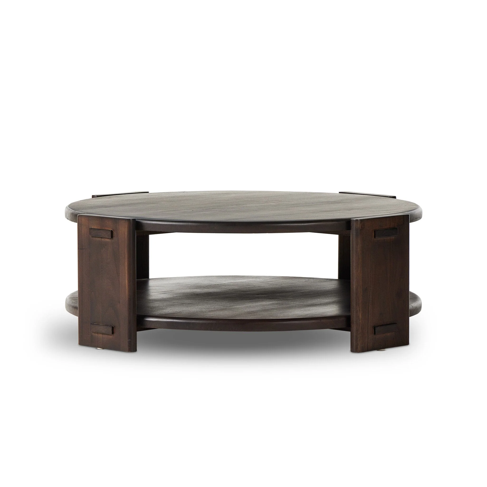 Two Tier Coffee Table - Matte Brown Neem - Image 1