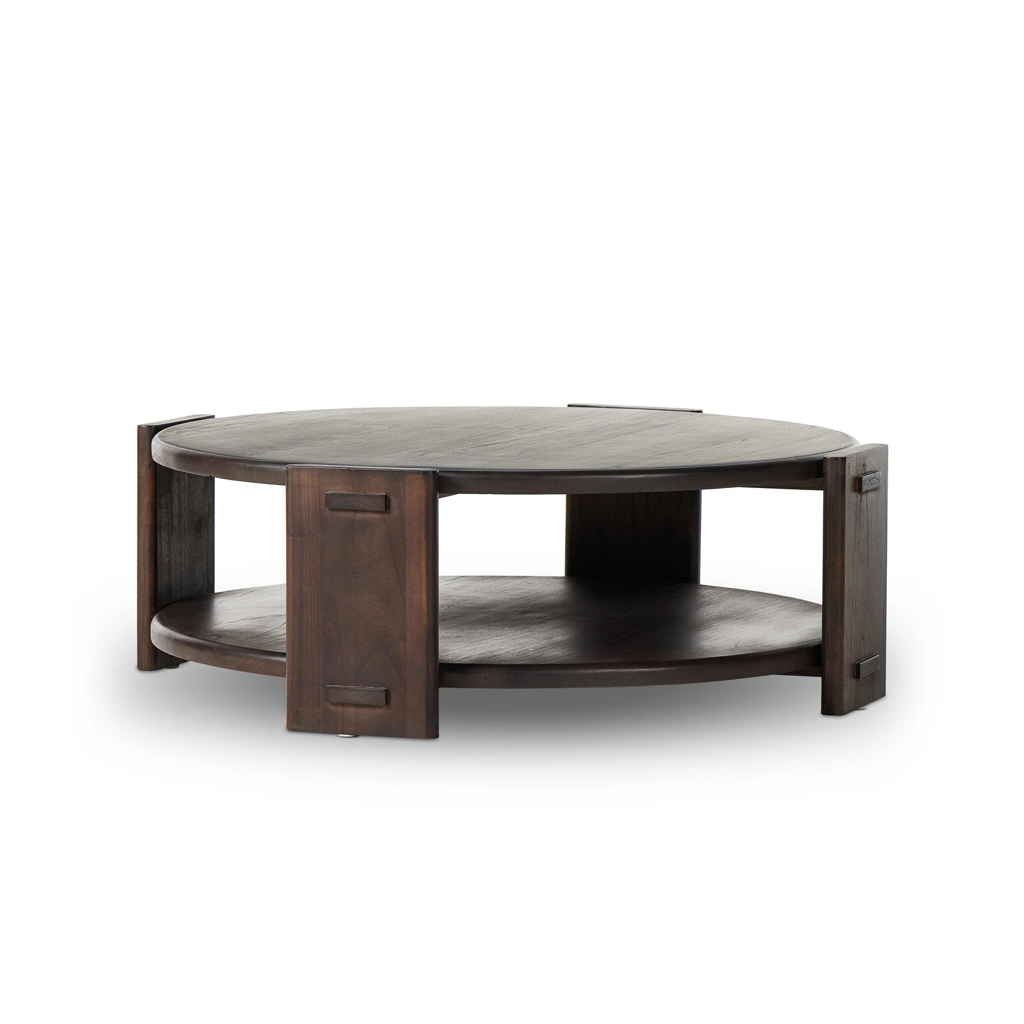 Two Tier Coffee Table - Matte Brown Neem - Image 2