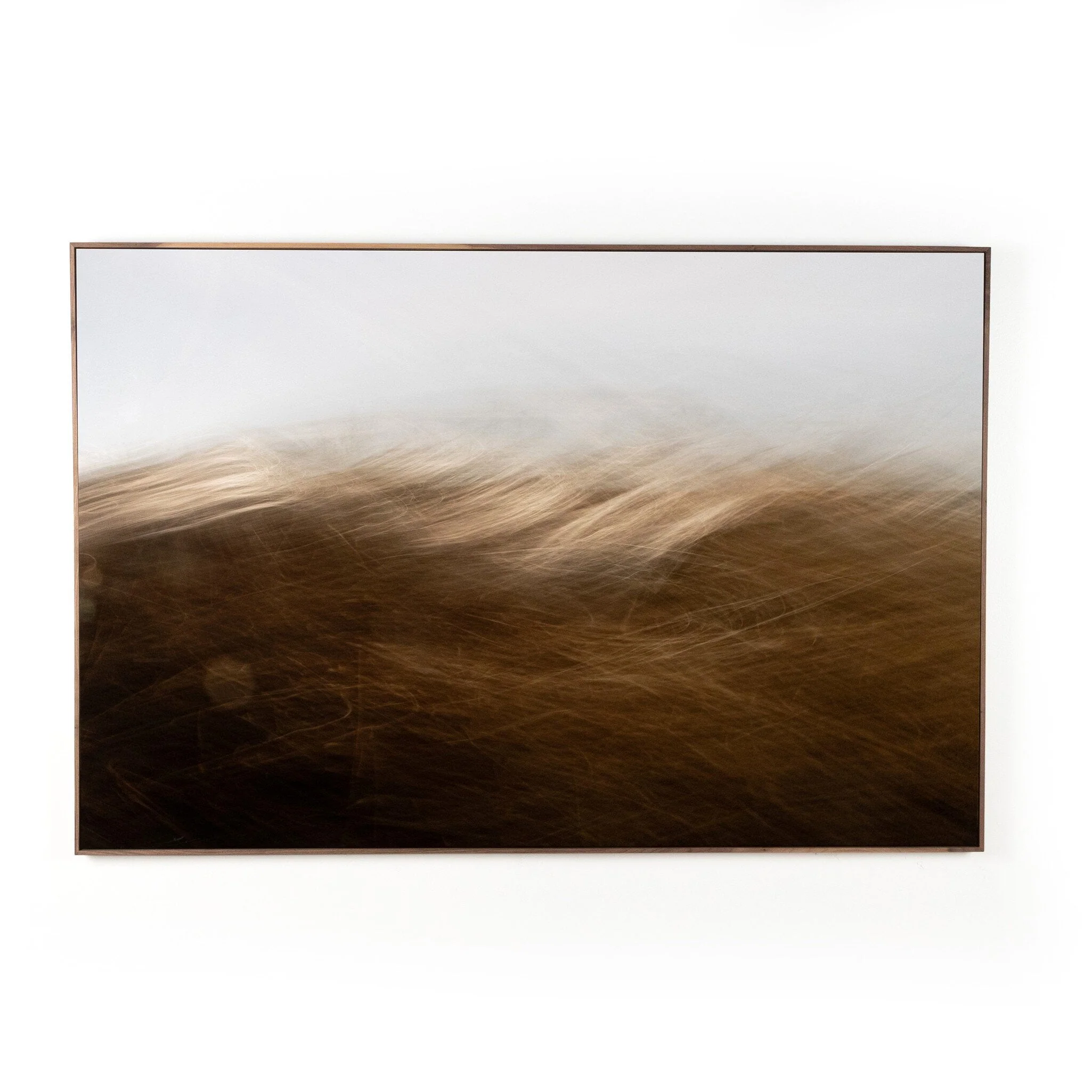 Reality Unfurled by Toni Toscano - Rustic Walnut Floater - Image 1