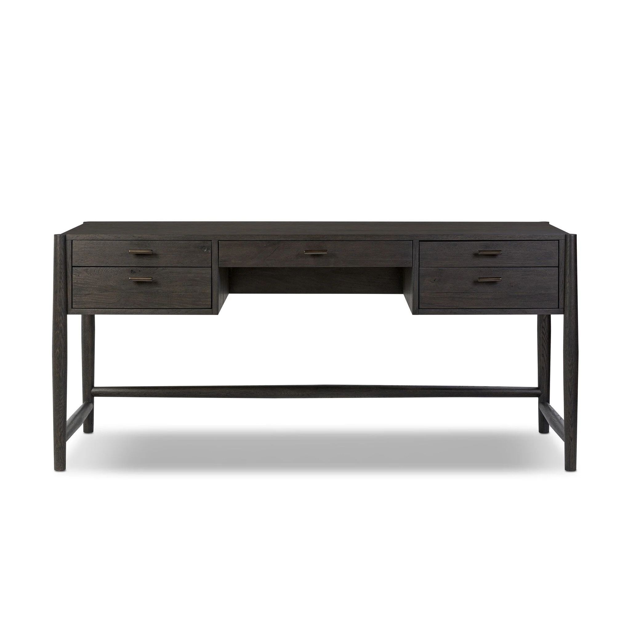 Glenview Desk – Smoked Black Resawn Oak