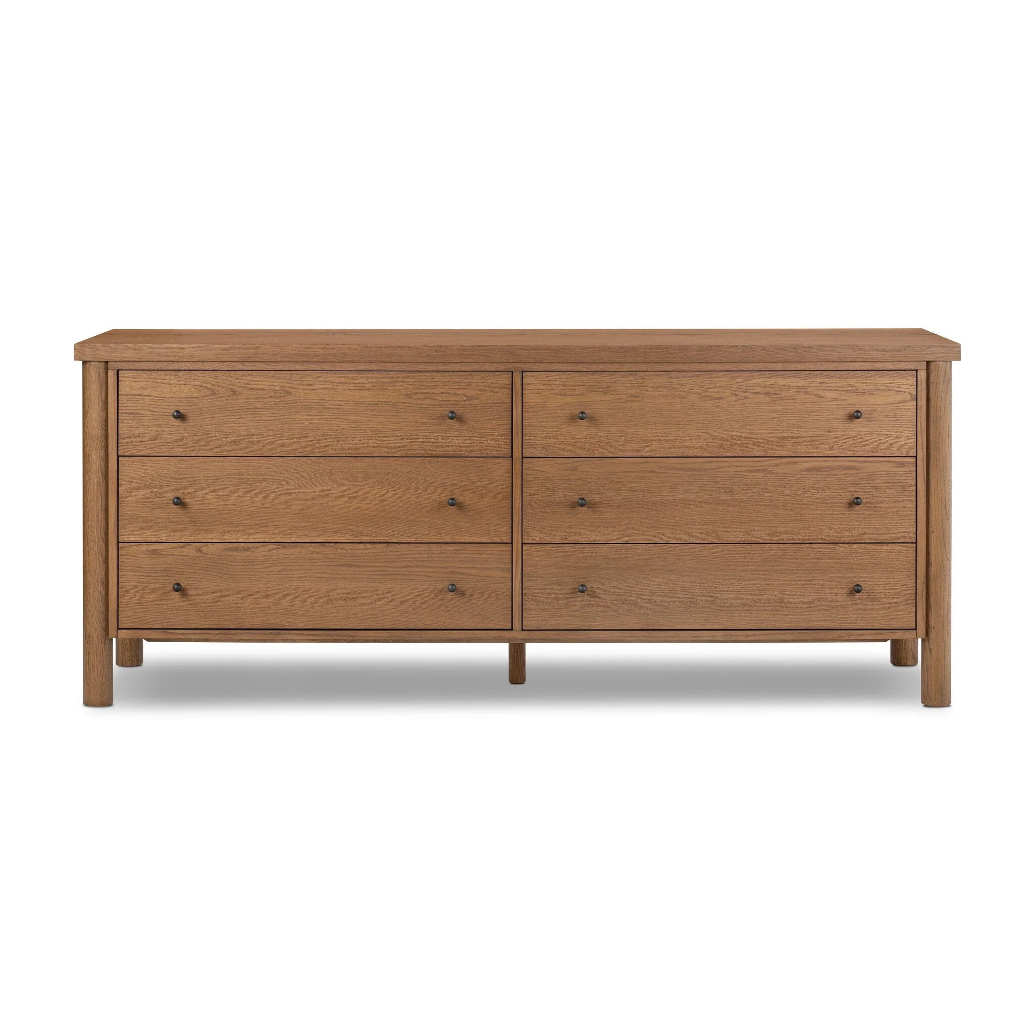 Roark 6 Drawer Dresser – Amber Oak Veneer