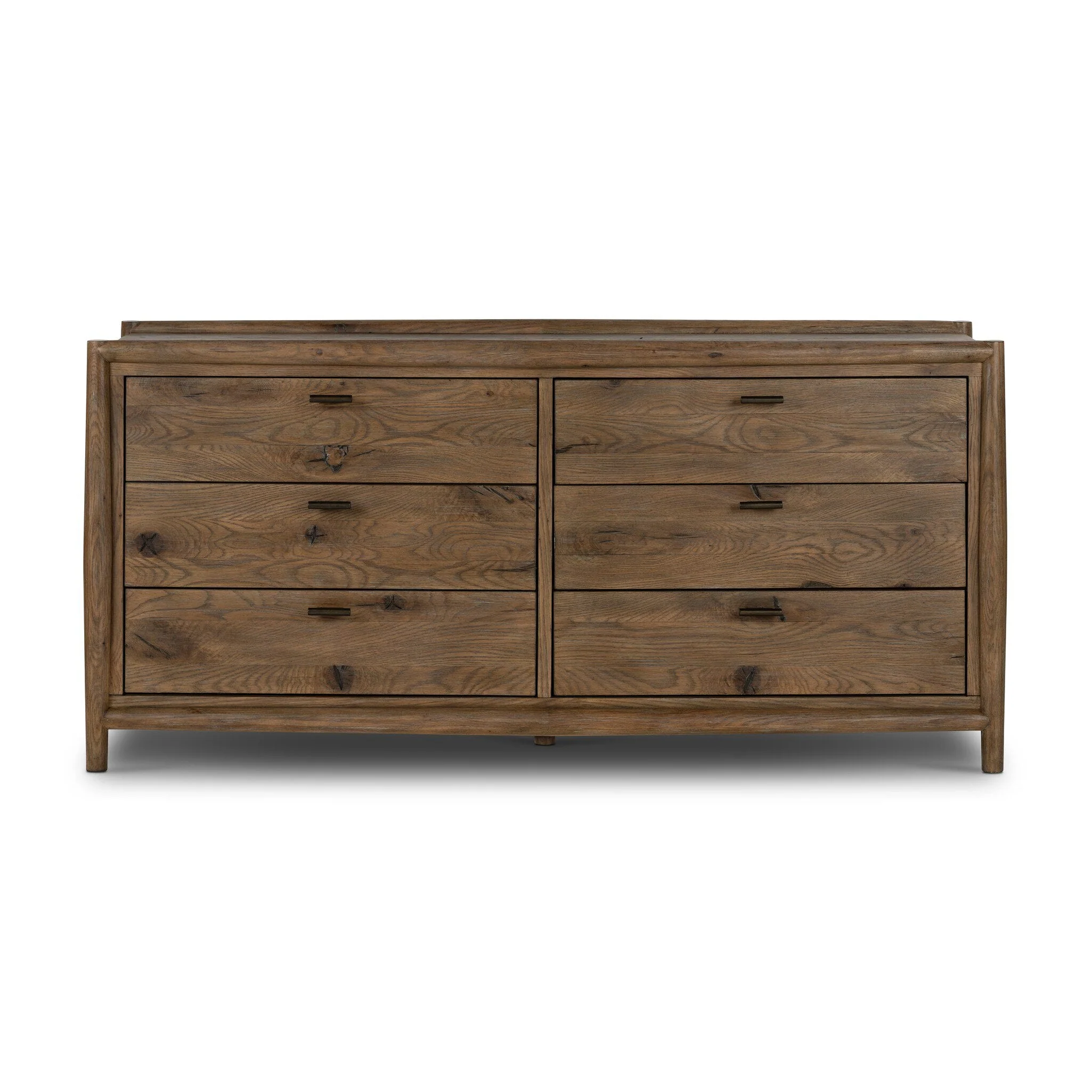 Glenview 6 Drawer Dresser – Weathered Oak Veneer
