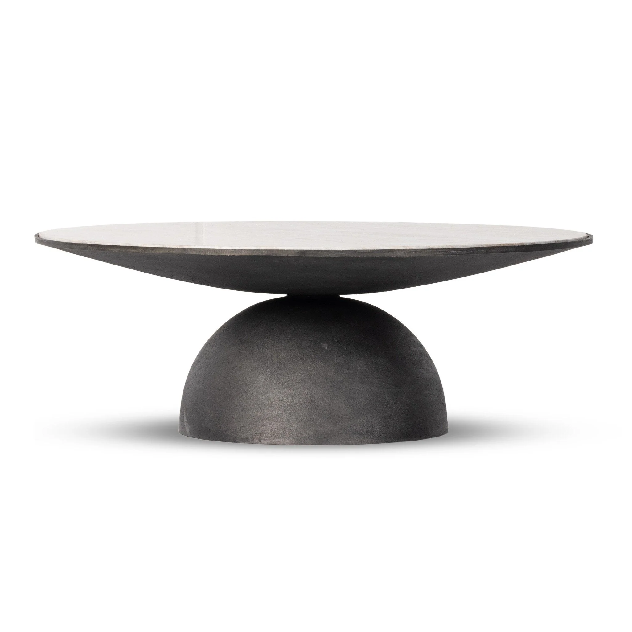 Corbett Coffee Table - Creamy Taupe Marble | Large - Image 1