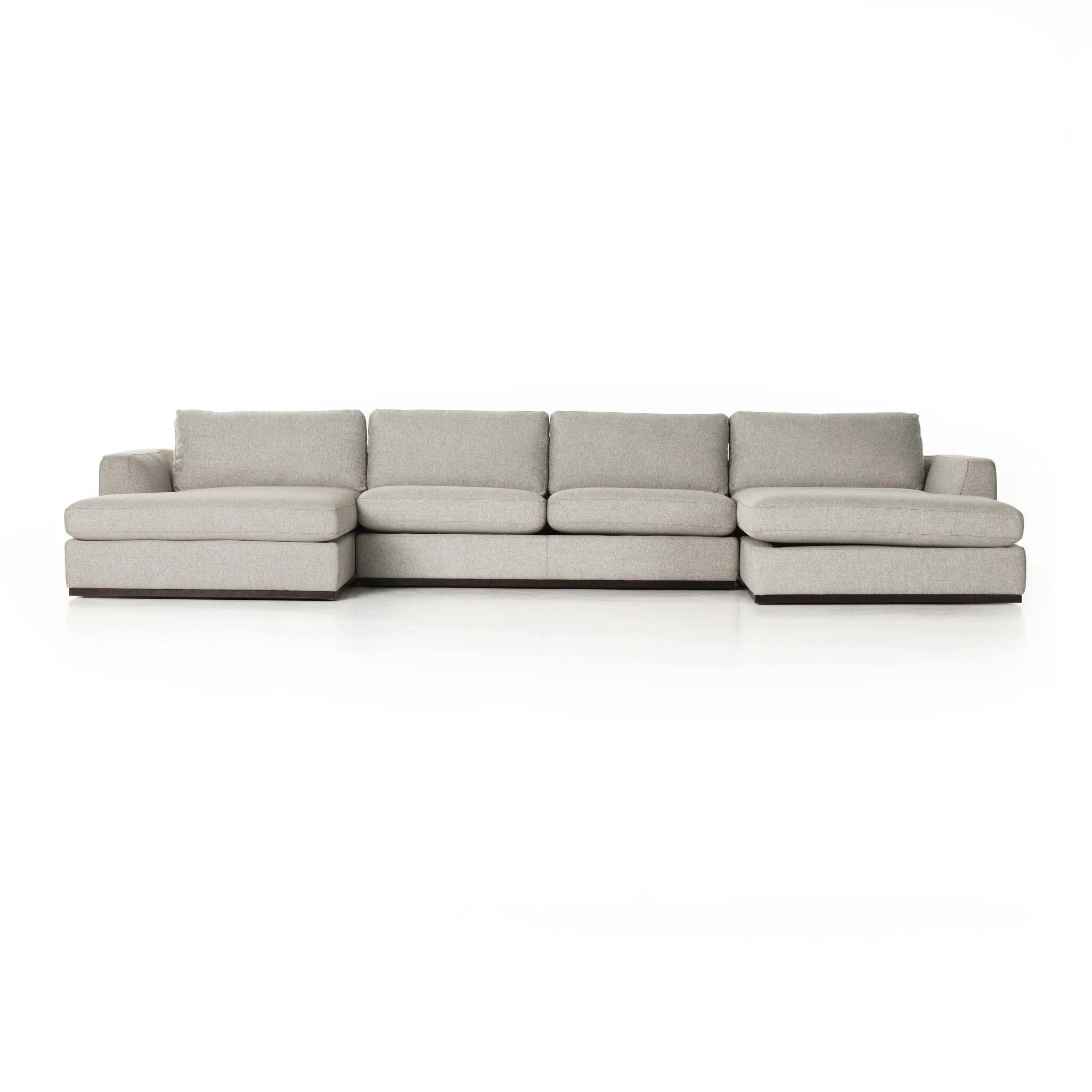 Colt 3-Piece U Sectional - Aldred Silver - Image 1