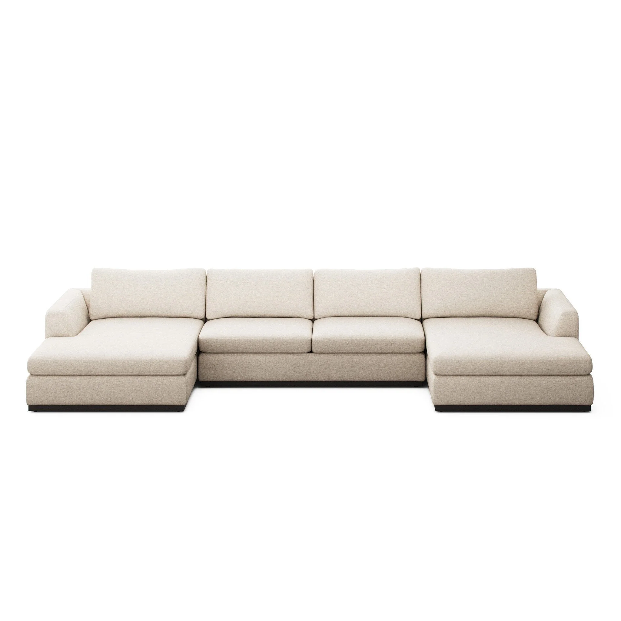 Colt 3-Piece U Sectional - Crypton Nomad Snow - Image 1