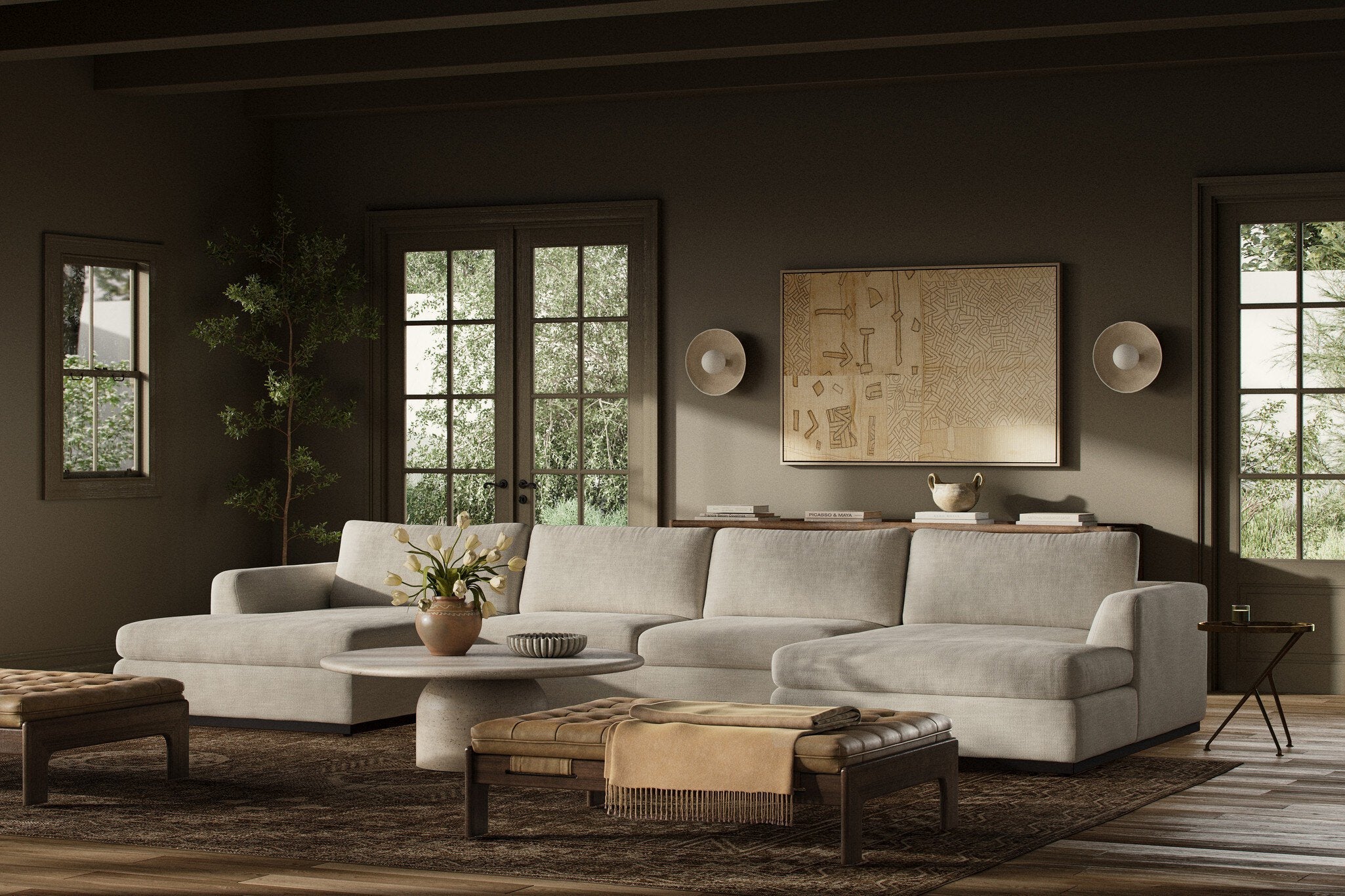 Colt 3-Piece U Sectional - Savoy Parchment - Image 3