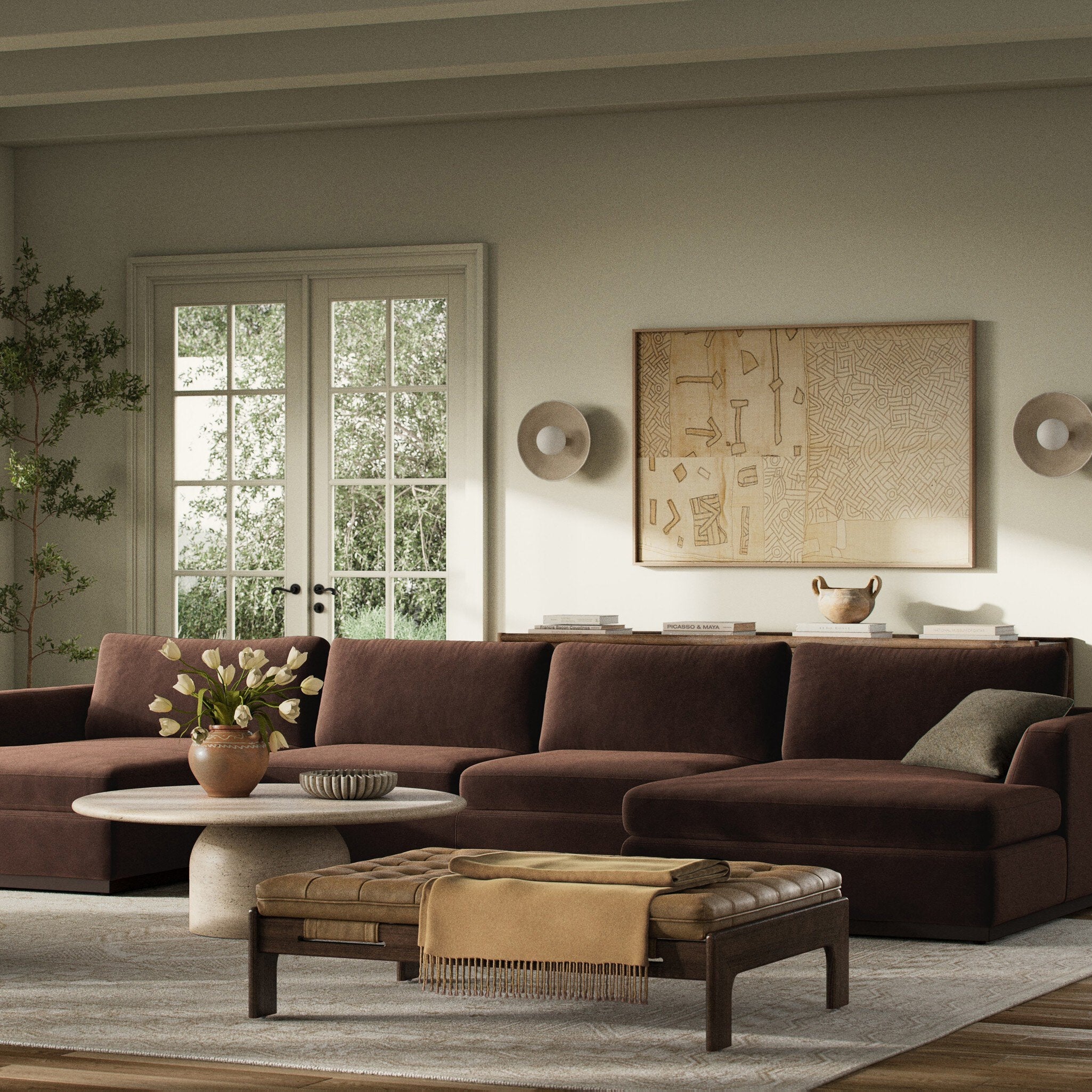 Colt 3-Piece U Sectional - Surrey Cocoa - Image 2