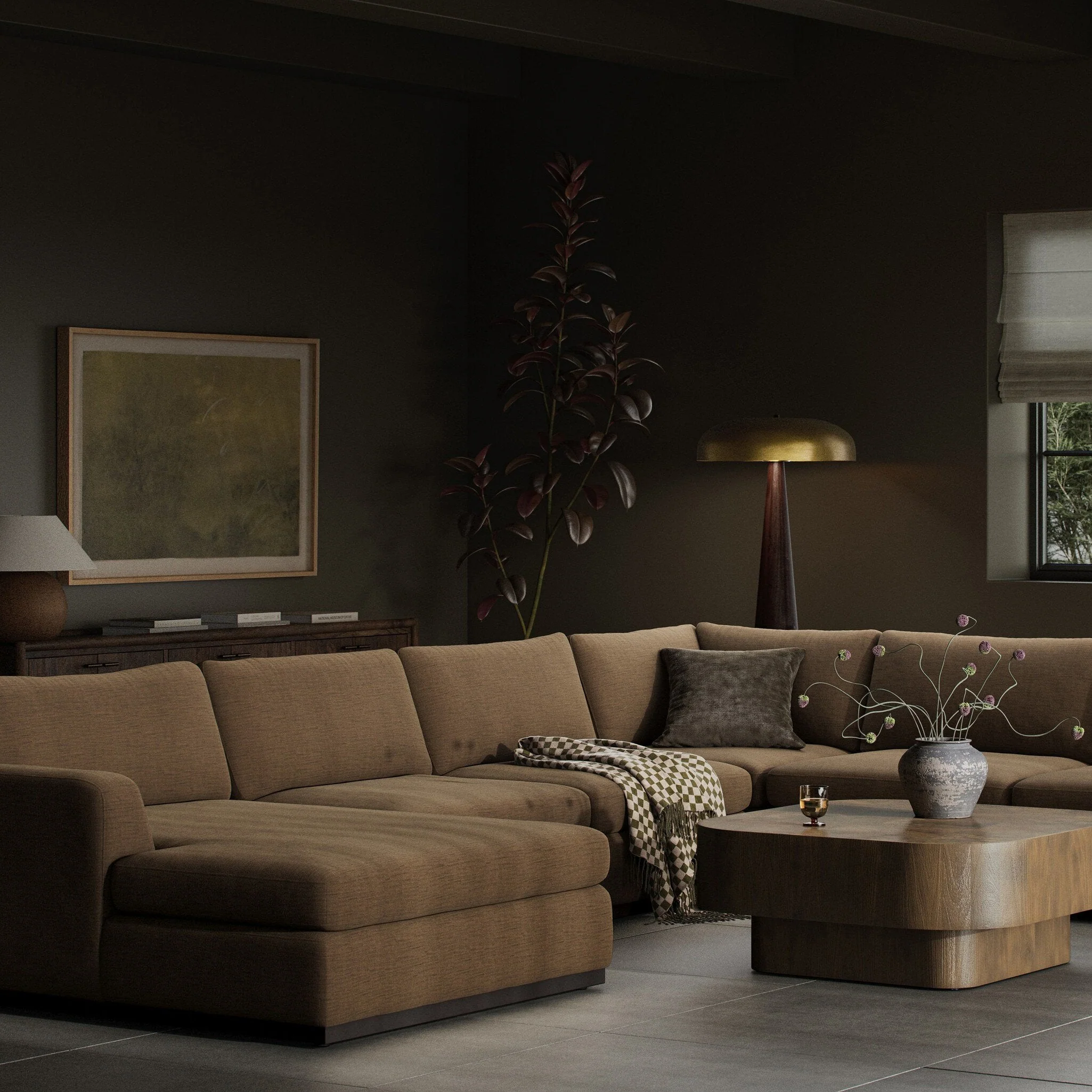 Colt 4-Piece Sectional - Crypton Nomad Mushroom | Left Chaise - Image 2