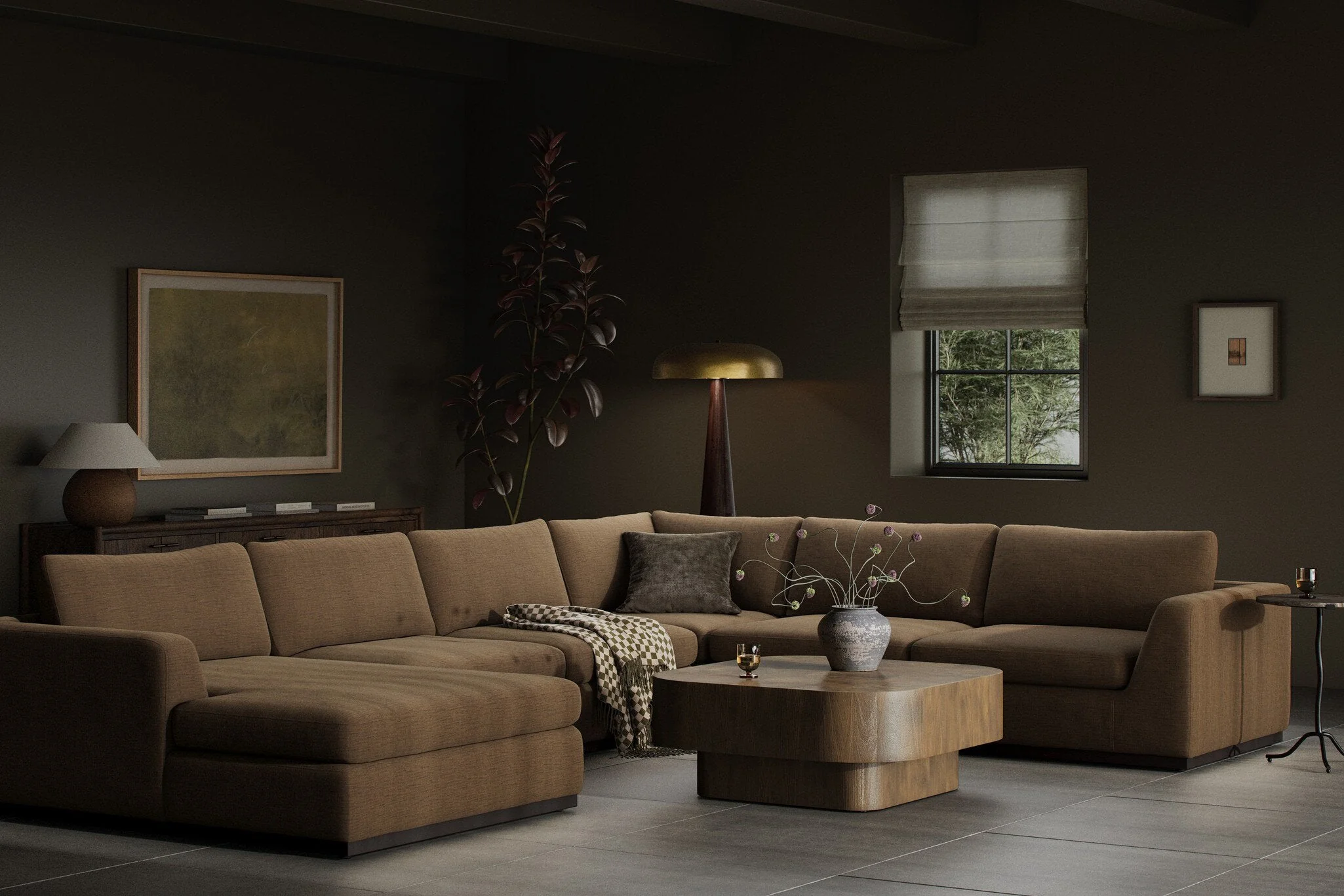 Colt 4-Piece Sectional - Crypton Nomad Mushroom | Left Chaise - Image 3