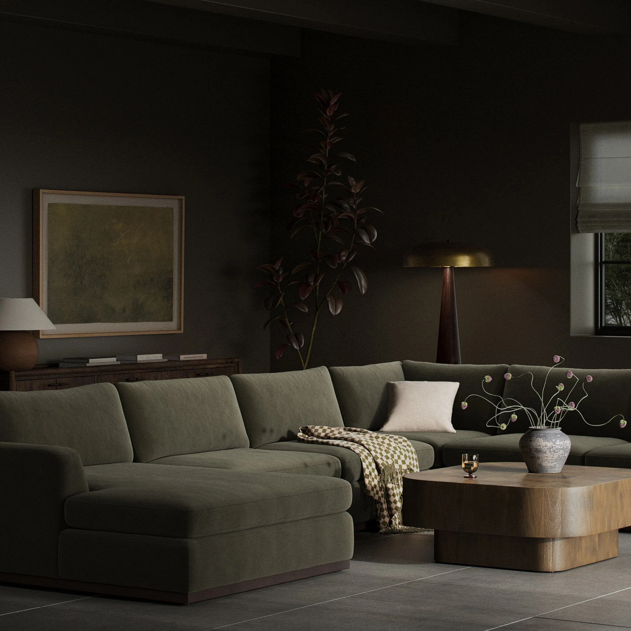 Colt 4-Piece Sectional - Surrey Olive | Left Chaise - Image 2