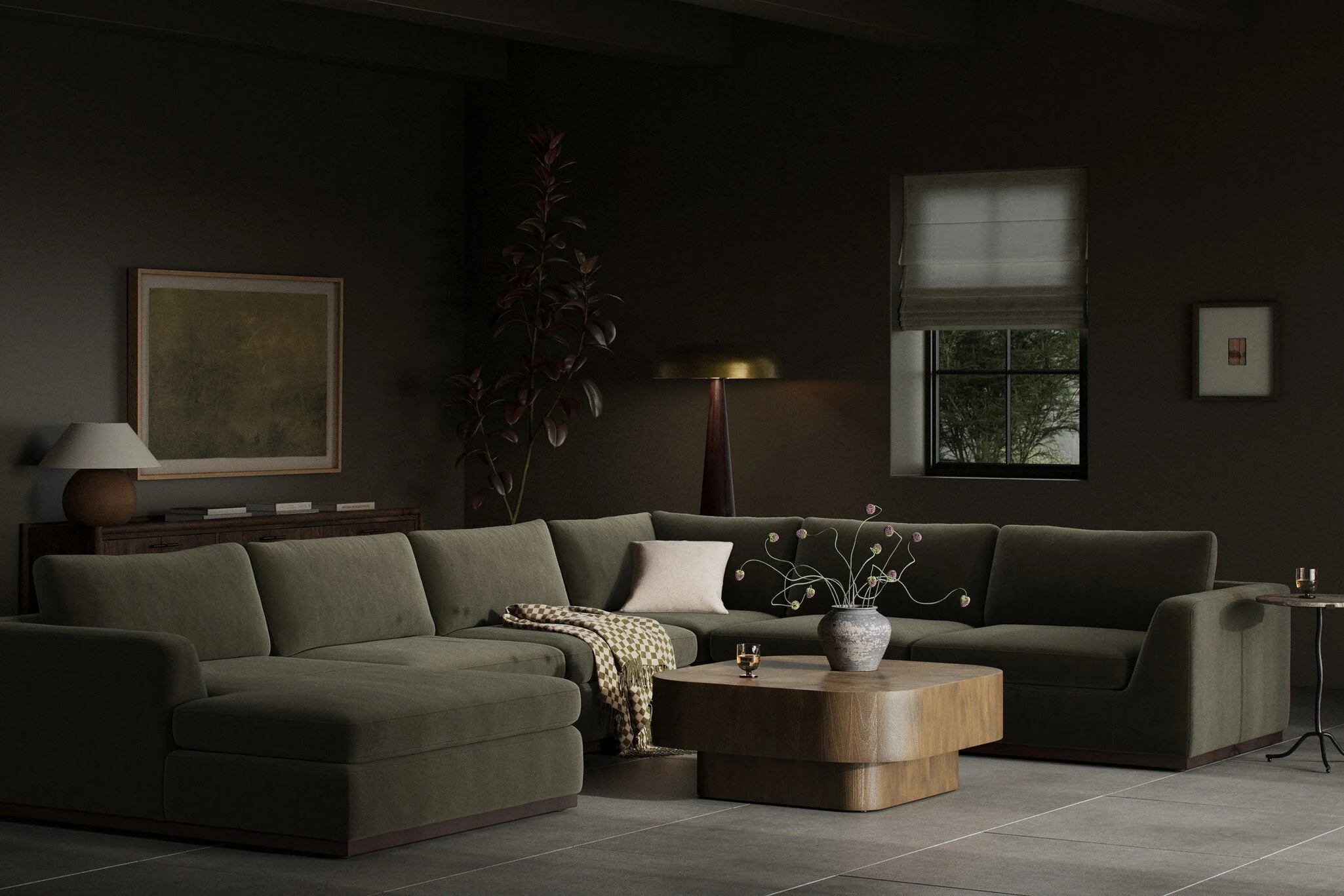 Colt 4-Piece Sectional - Surrey Olive | Left Chaise - Image 3
