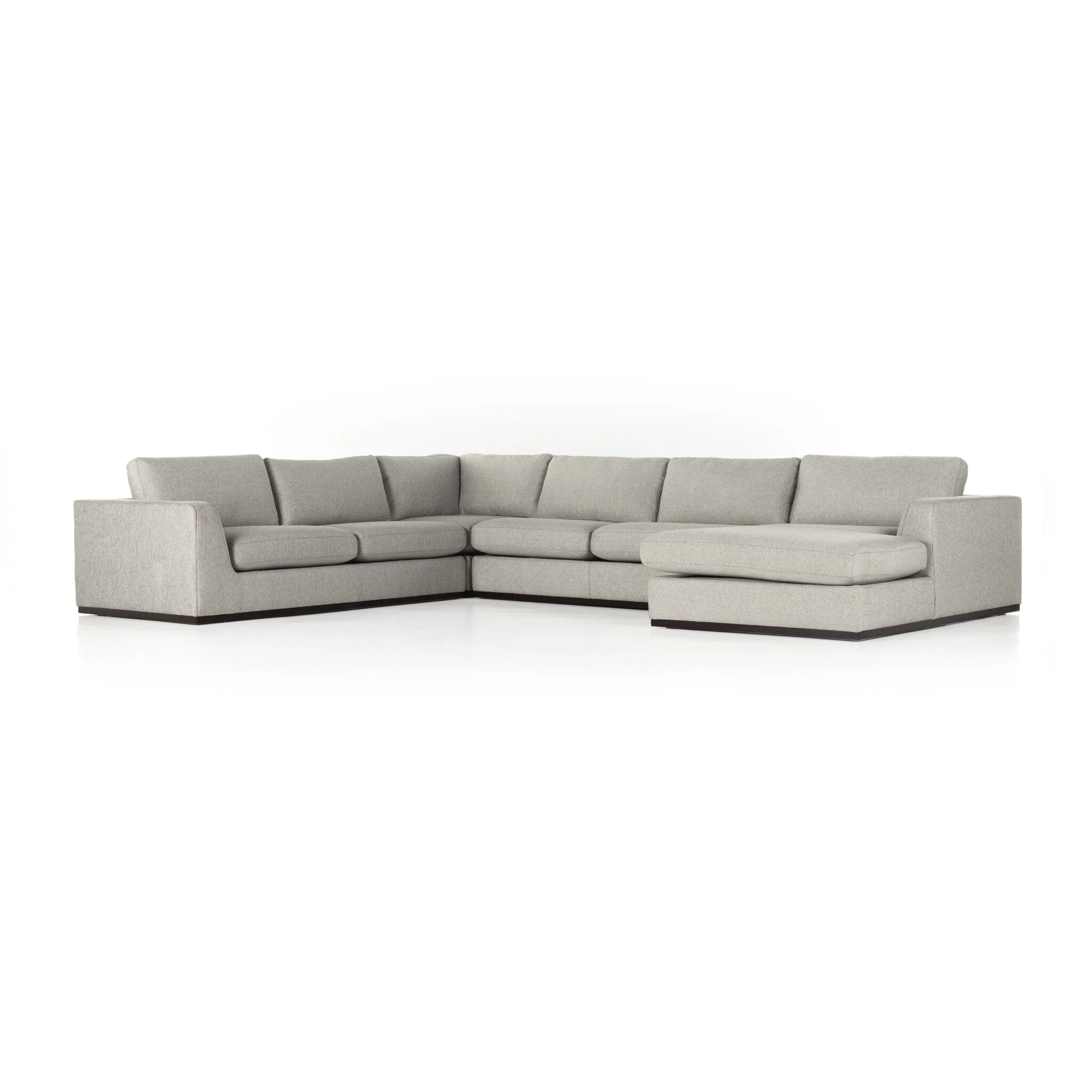 Colt 4-Piece Sectional - Aldred Silver | Right Chaise - Image 2