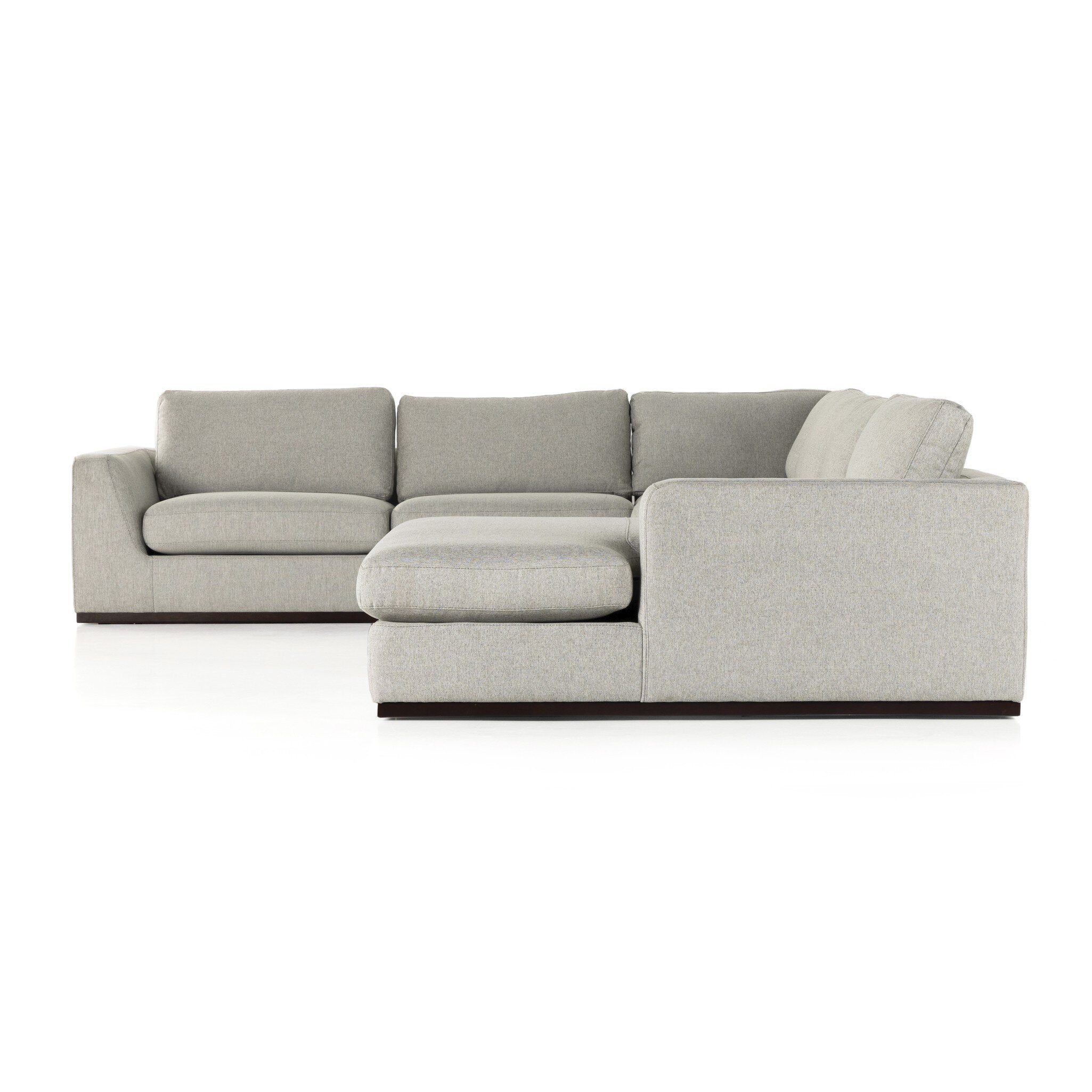 Colt 4-Piece Sectional - Aldred Silver | Right Chaise - Image 3
