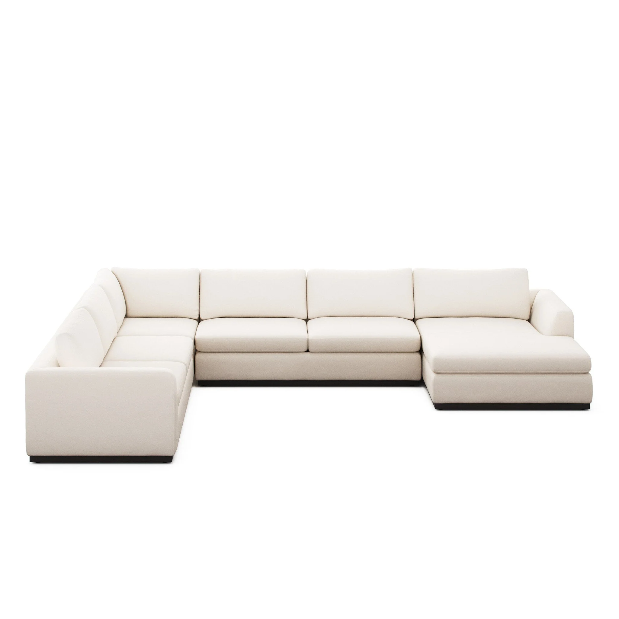 Colt 4-Piece Sectional - Crypton Nomad Marshmallow | Right Chaise - Image 1