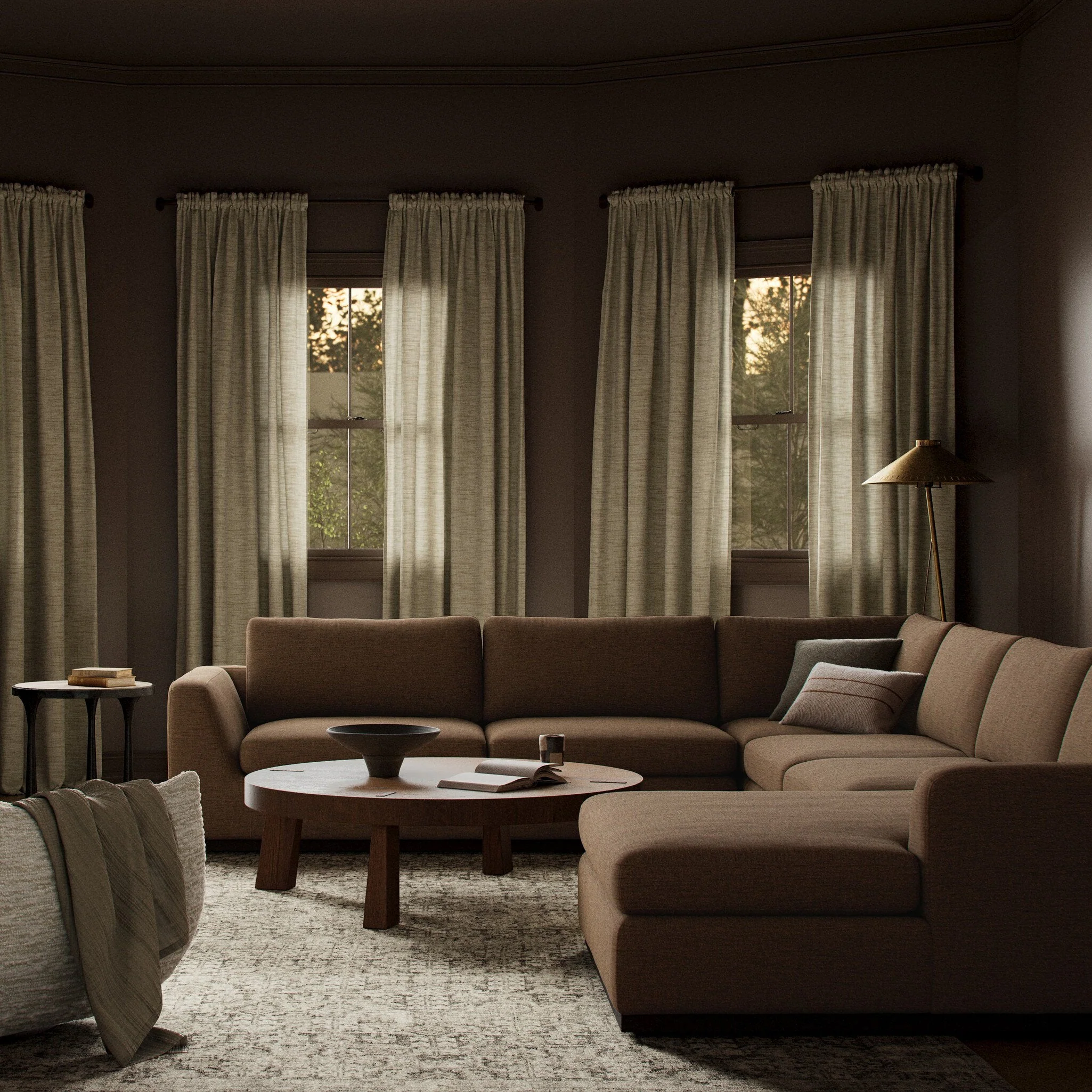 Colt 4-Piece Sectional - Crypton Nomad Mushroom | Right Chaise - Image 2