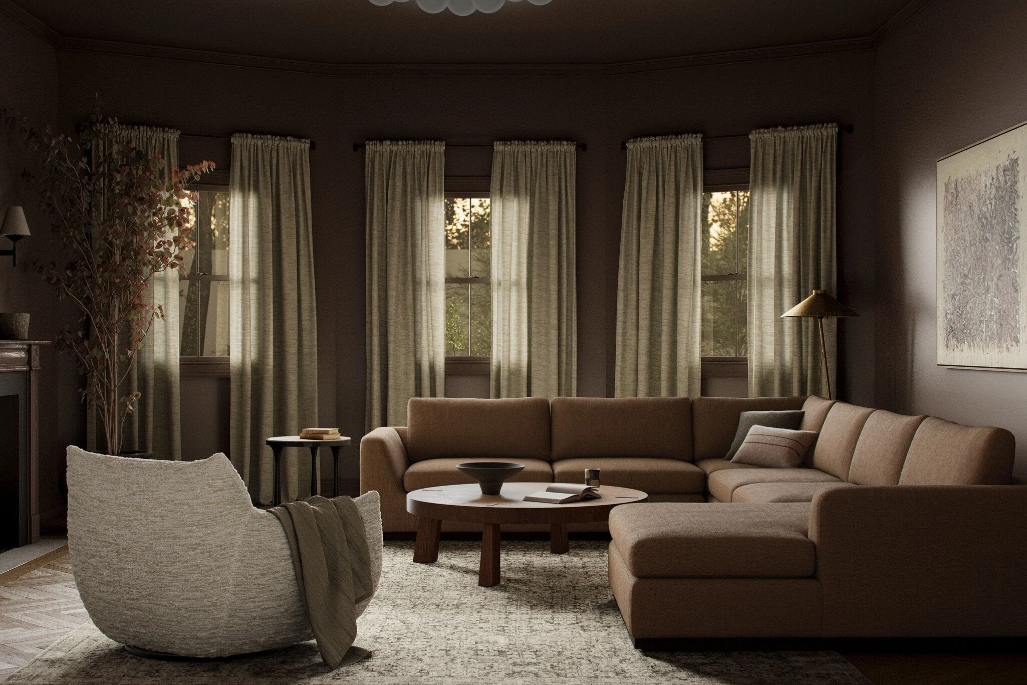 Colt 4-Piece Sectional - Savoy Ochre | Right Chaise - Image 3