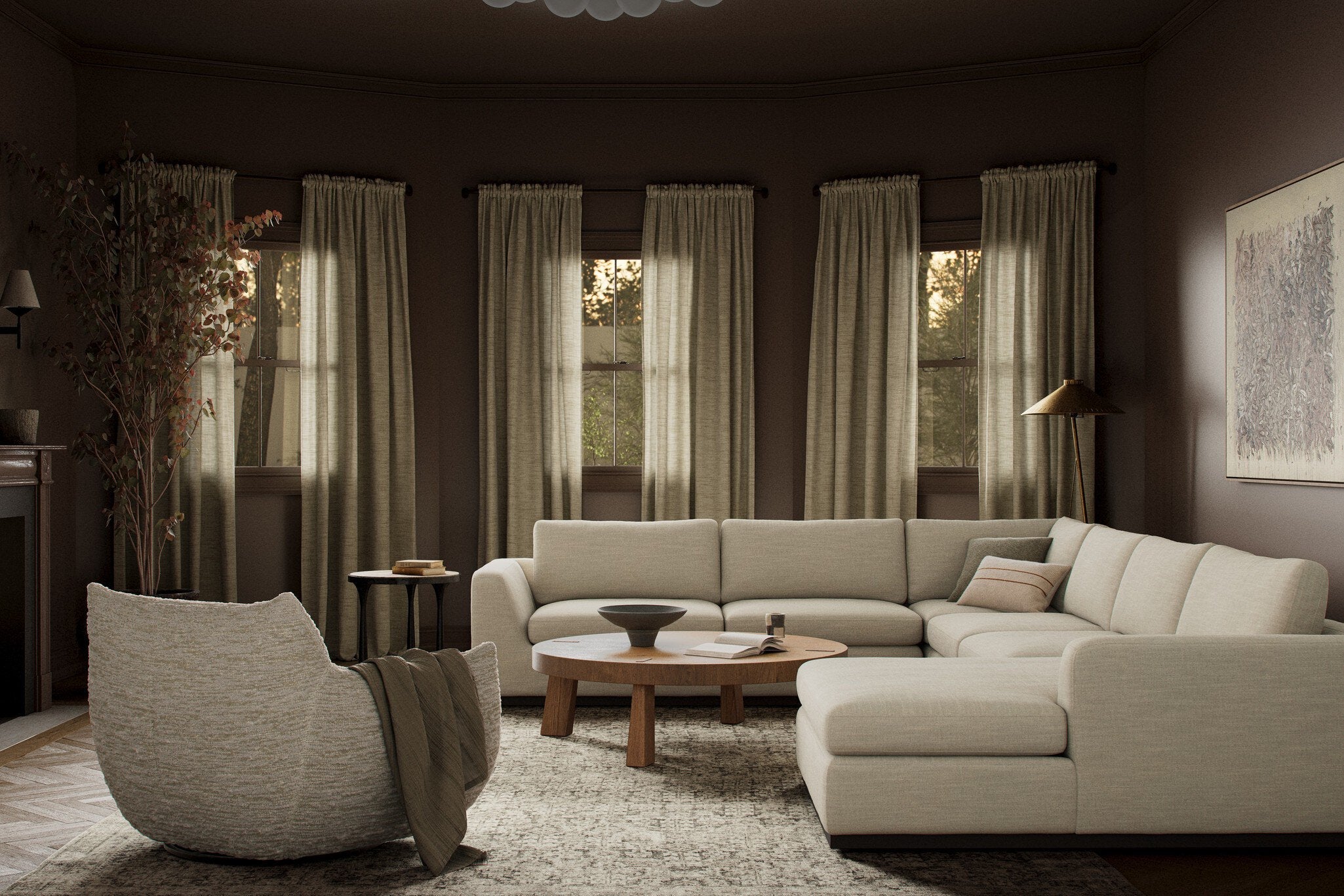 Colt 4-Piece Sectional - Savoy Parchment | Right Chaise - Image 3